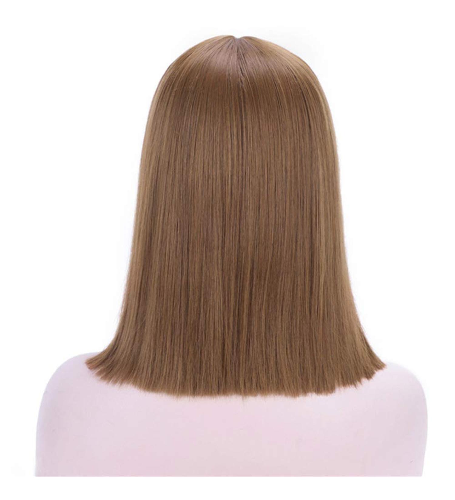 Shop This Is A Wig Pink Short Straight Synthetic Wig - Women's Blunt Cut 14 Inches for Role Play & Everyday Use - Buy Online on GoSupps.com