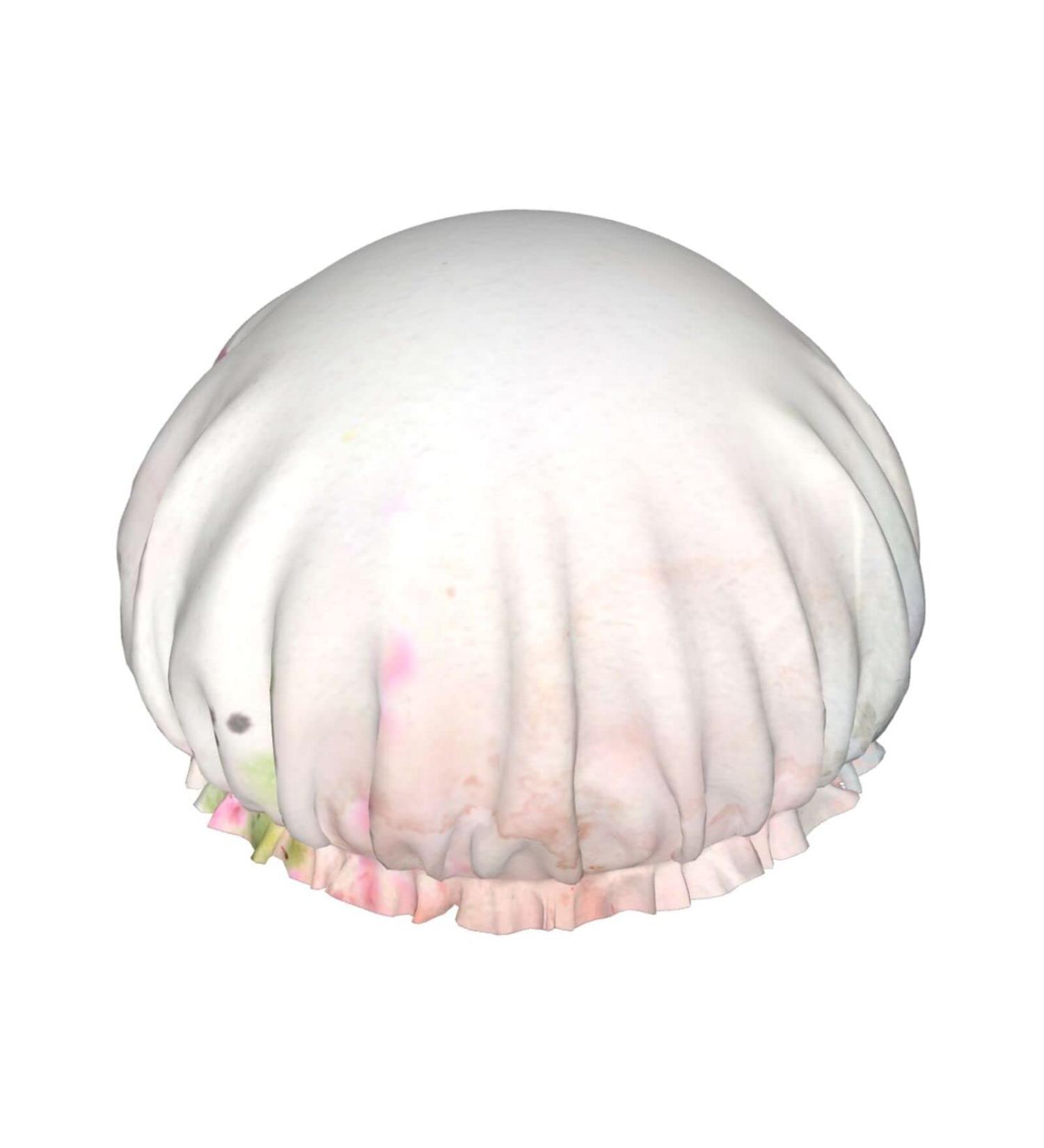 Watercolor Floral Printed Shower Cap - Waterproof, Fits All Head Sizes and Hair Textures for Women - Buy Online on GoSupps.com