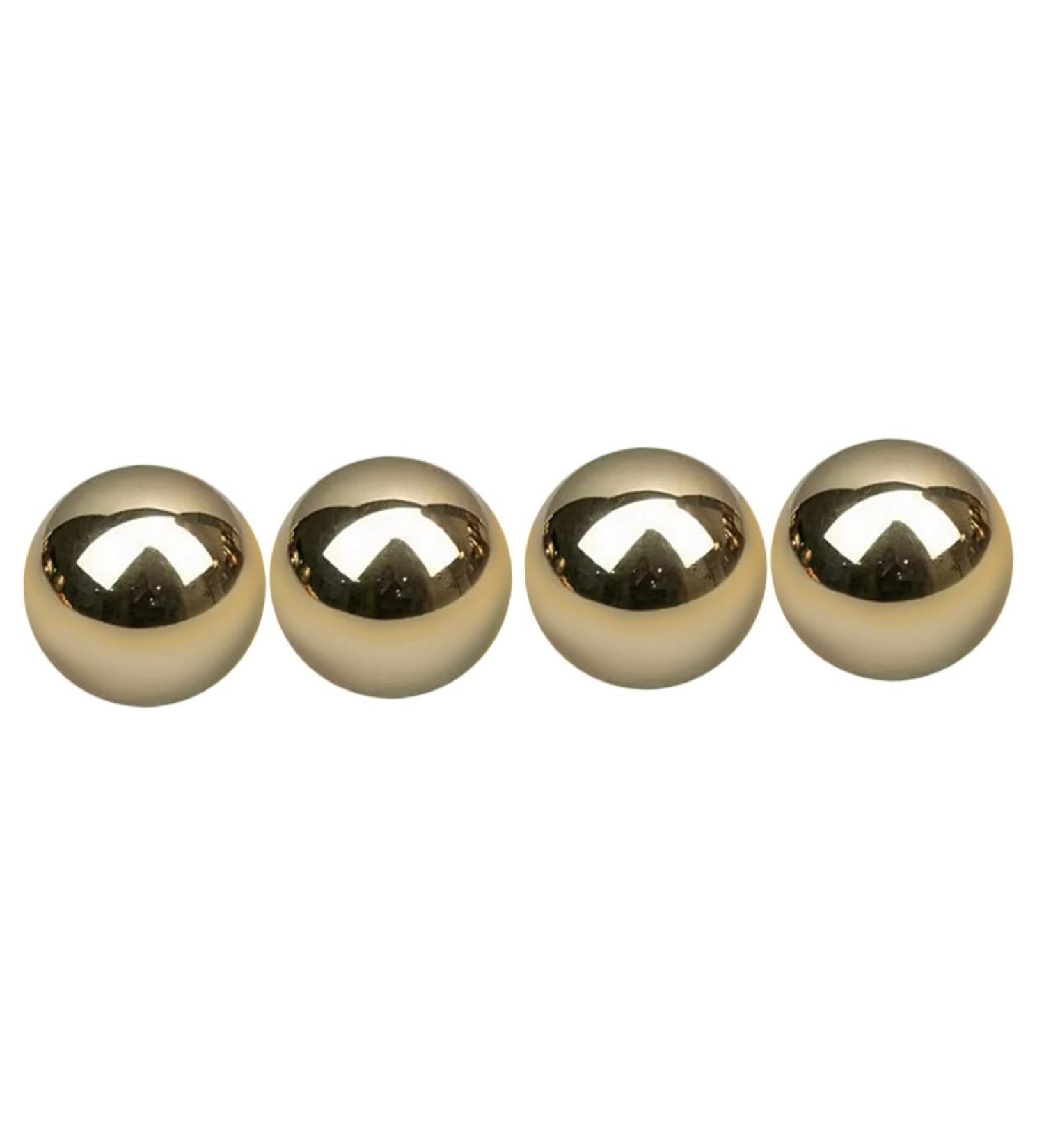 Ultechnovo 4-Piece Brass Metal Gymnastics Massage Balls - Comfortable Roller Balls for Healthcare & Relaxation - Buy Online on GoSupps.com