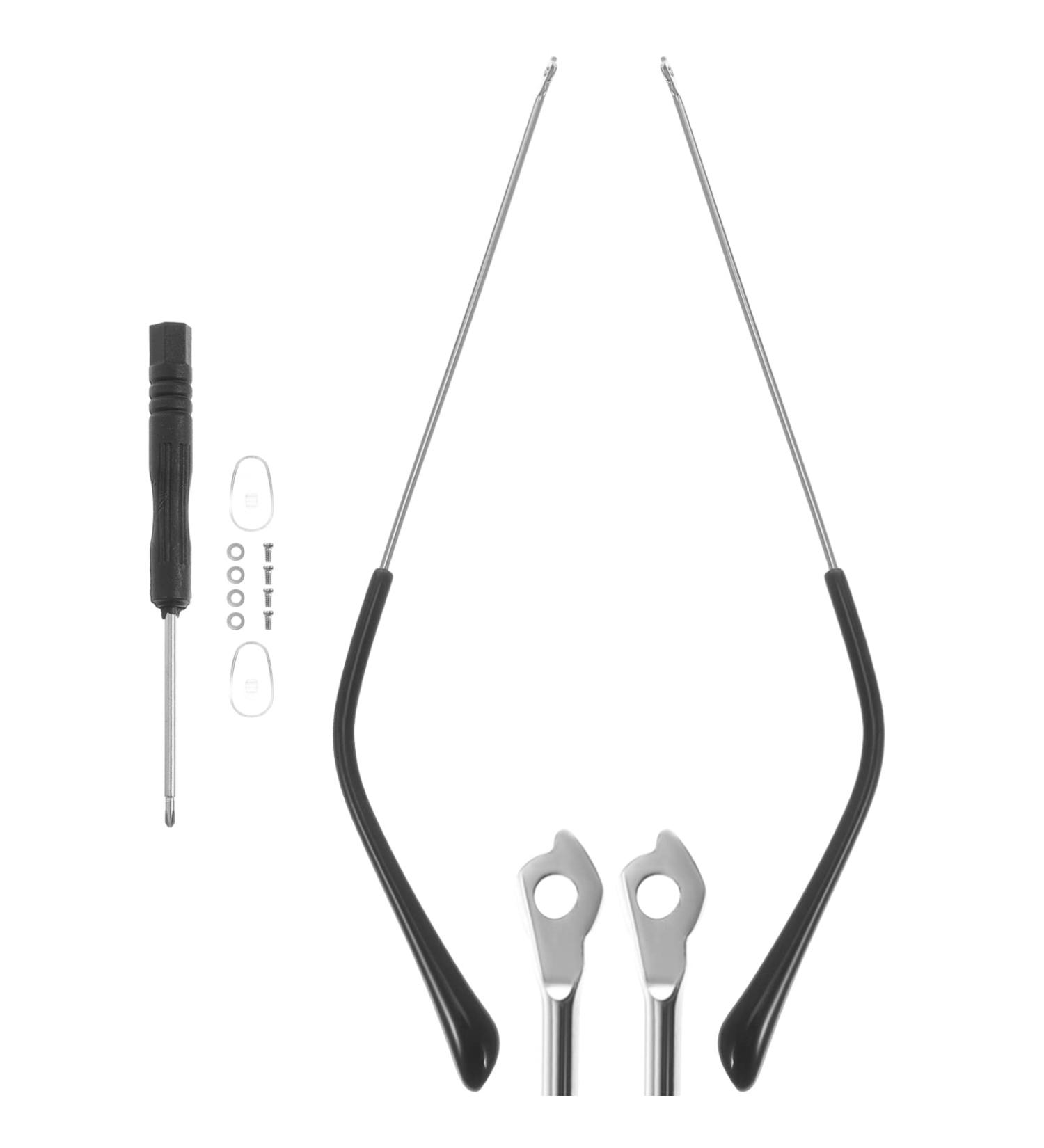 Universal Ibasenice Glasses Arm Replacement - Silver Alloy Brackets 1 Pair for Easy Repair - Buy Online on GoSupps.com
