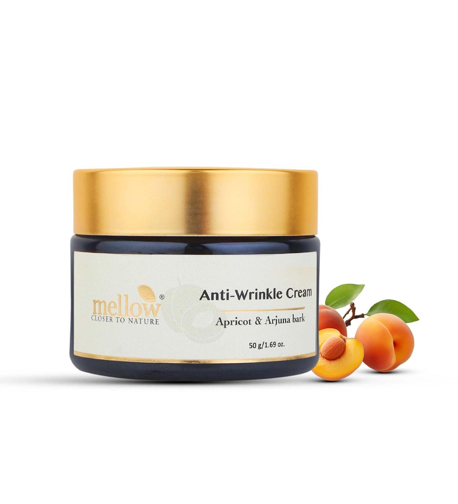 Mellow Herbals Ayurvedic Anti-Wrinkle Skin Firming Cream - Moisturizes & Tightens Skin Contains Babachi Ark Arjuna Bark & Green Apple Extracts Ayush Certified GMO Paraben & Silicone Free (50Gm - Buy Online on GoSupps.com