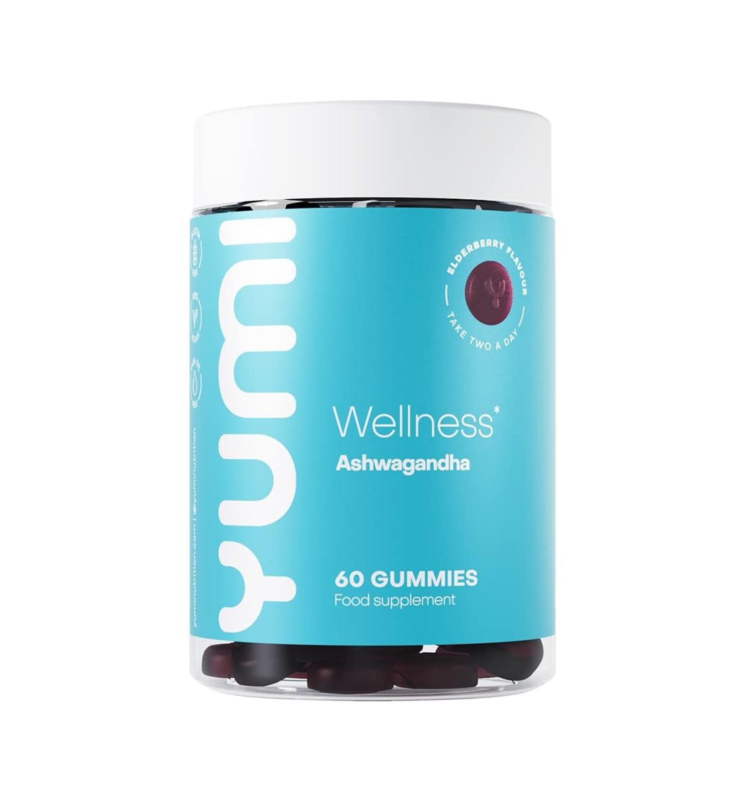 High Strength Ashwagandha Gummies 1200mg | Reduce Stress, Promote Calm & Focus | 3% Withanolides | Elderberry Flavored x60 Gummies | 1 Month Supply - Buy Online on GoSupps.com