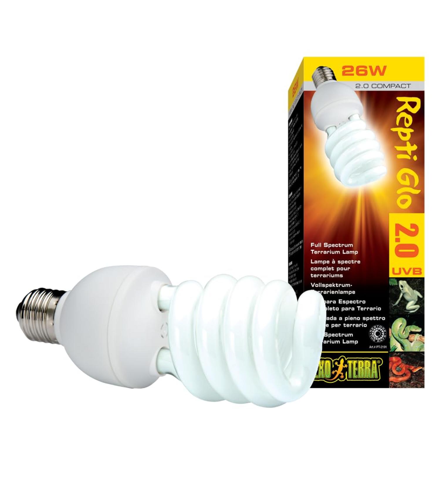 Exo Terra Natural Light 13W Full Spectrum Daylight Lamp for Reptiles & Amphibians - E27 Compact Bulb - Buy Online on GoSupps.com