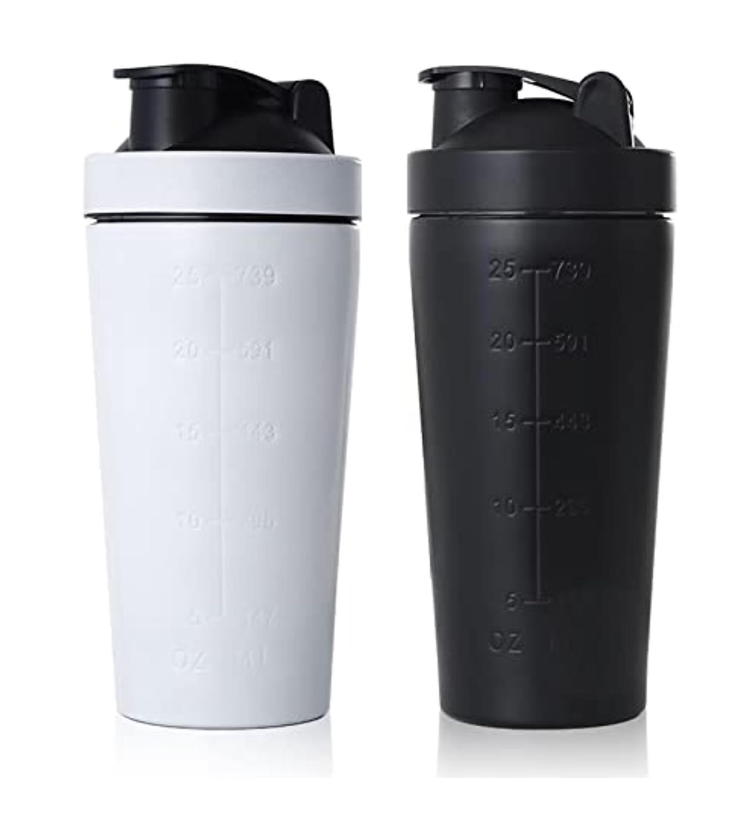 Buy Suuwwn Stainless Steel Protein Shaker - 700ml 2-Pack | Perfect for Supplements & Fitness Shakes - Buy Online on GoSupps.com