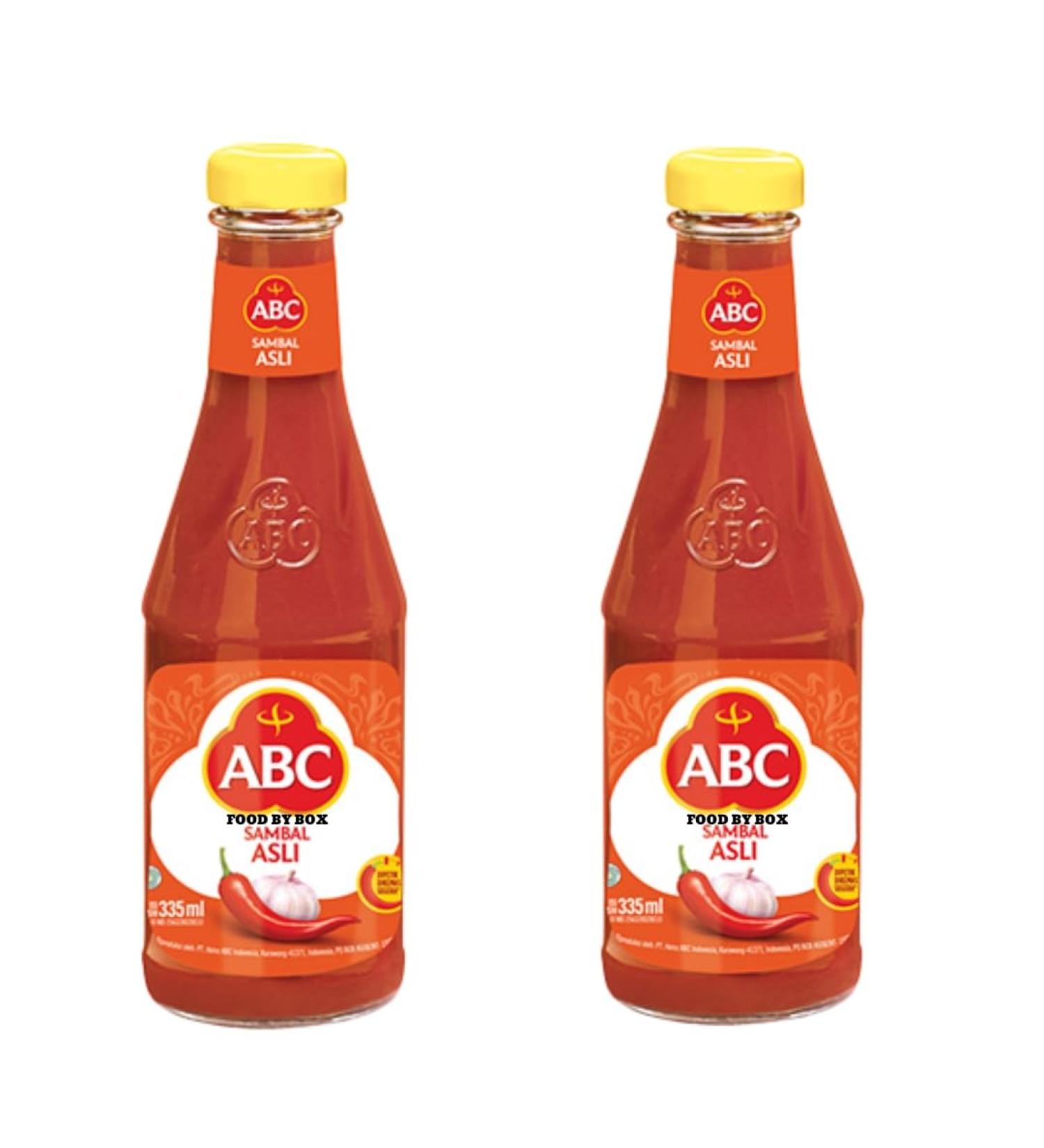 FOOD BY BOX ABC Spicy Sambal Asli Original Sauce 335ml Halal Pack of 2 - Product of Indonesia by Food By Box - Buy Online on GoSupps.com