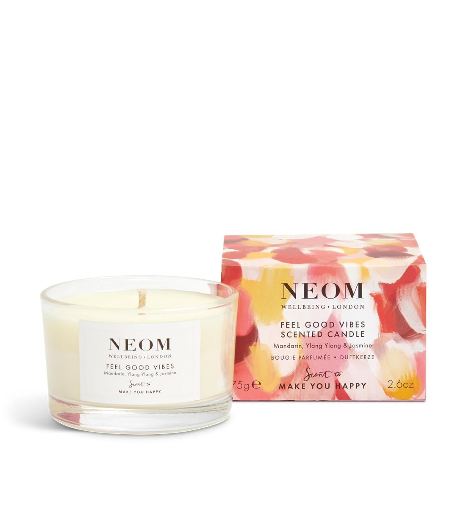 Buy NEOM Limited Edition Feel Good Vibes Candle - Mother's Day Gift | Mandarin Ylang Ylang & Jasmine | Travel Size | International Shipping Available - Buy Online on GoSupps.com