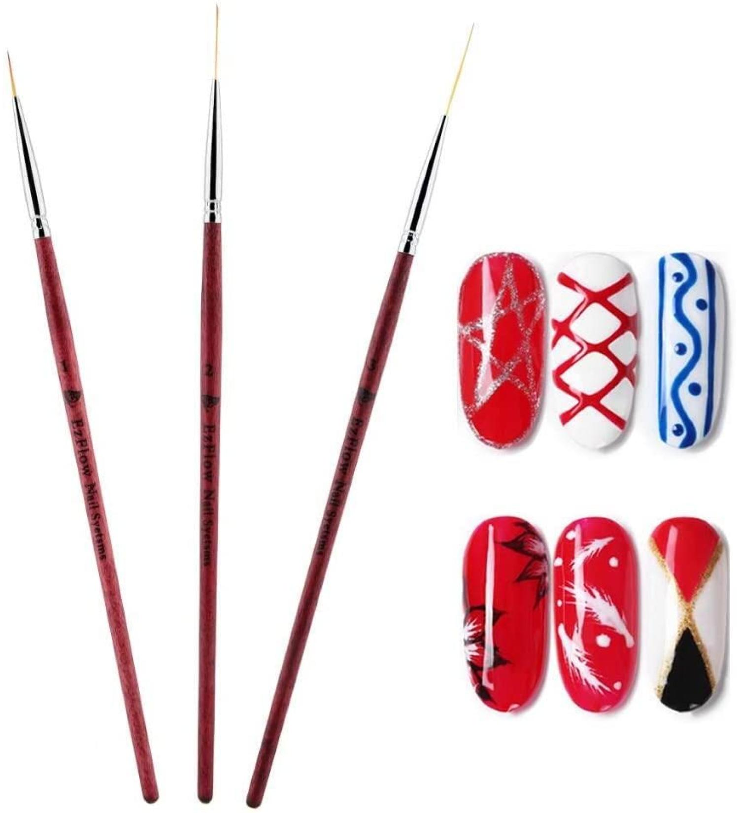 Nail Brush Professional Nail Tape Tool Kit Art Din Nail Art Brush Manicure Tool for Fake Acrylic andNailNice Processed - Buy Online on GoSupps.com