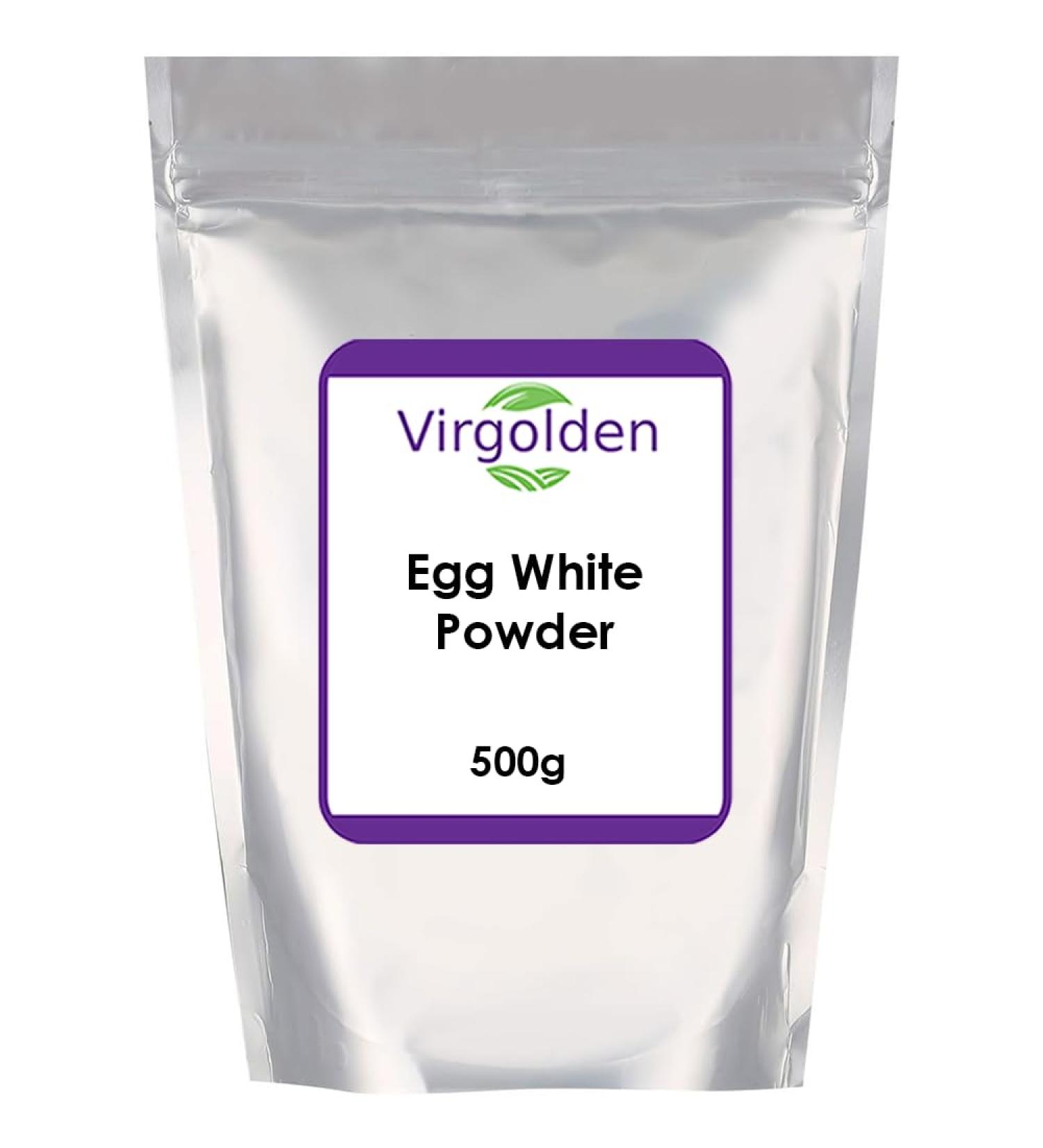 Egg White Protein Powder 500g Pasteurized Dried Egg Whites Protein High Whip for Baking Desserts Cooking by Virgolden - Buy Online on GoSupps.com
