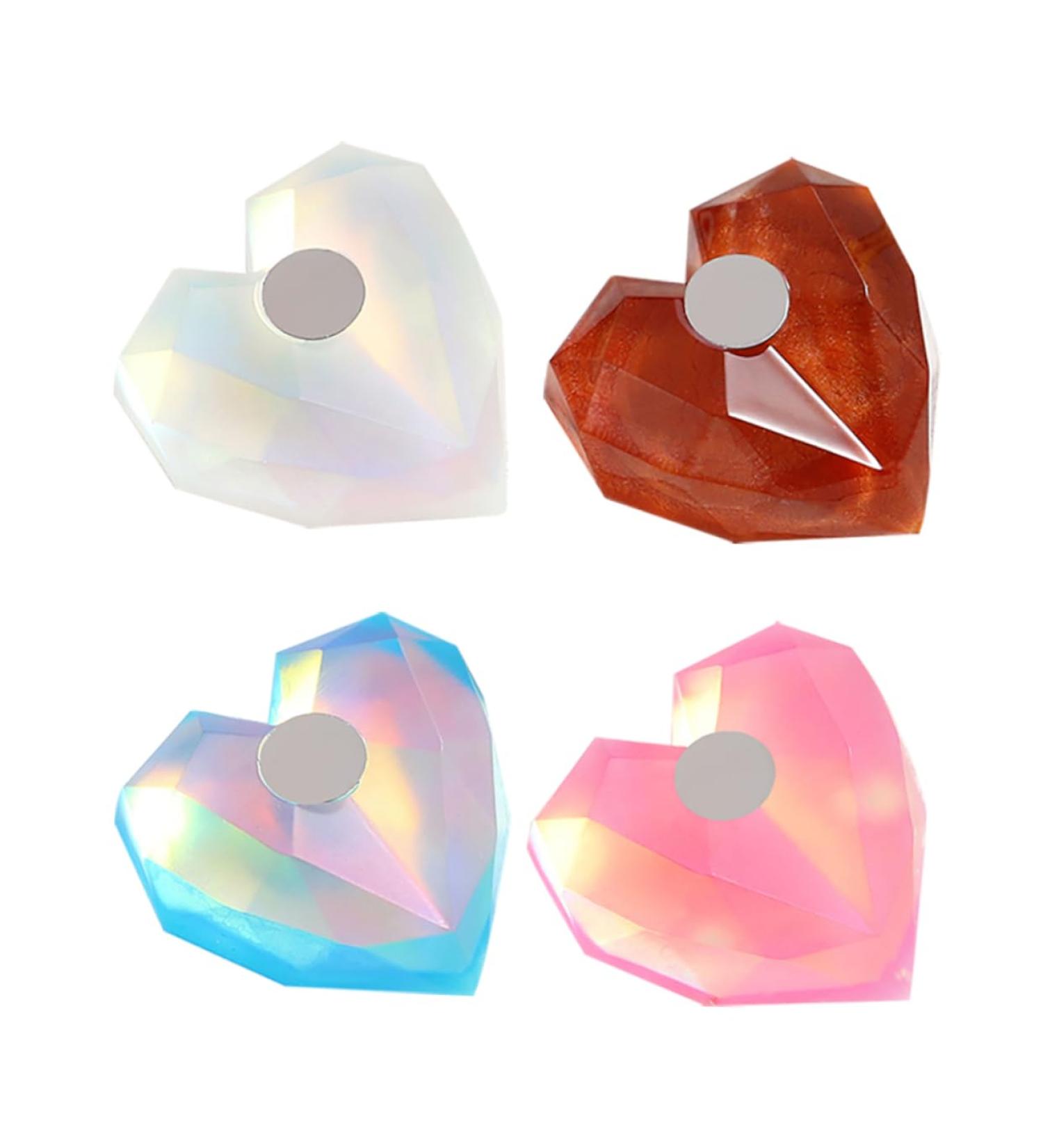 DRESSOOS 4sets Nail Practice Holder Nail Art Display Holder Nail Polish Display Board Diy Nail Practice Stand Magnetic Nail Holder Practice Crystal Stand Nail Art Tool Love Aurora Resin - Buy Online on GoSupps.com