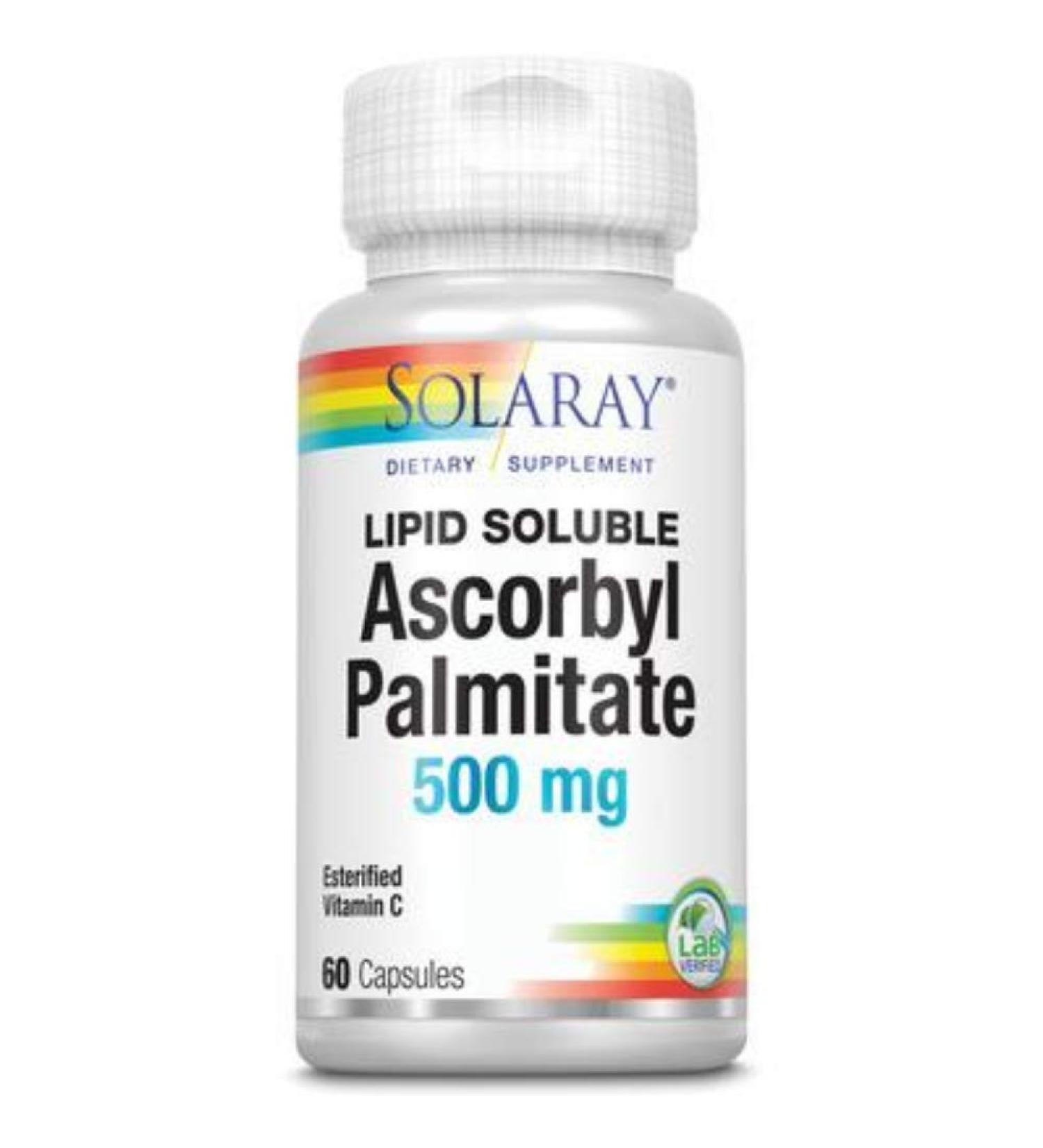 Solaray Ascorbyl Palmitate 500 mg 60 Capsules