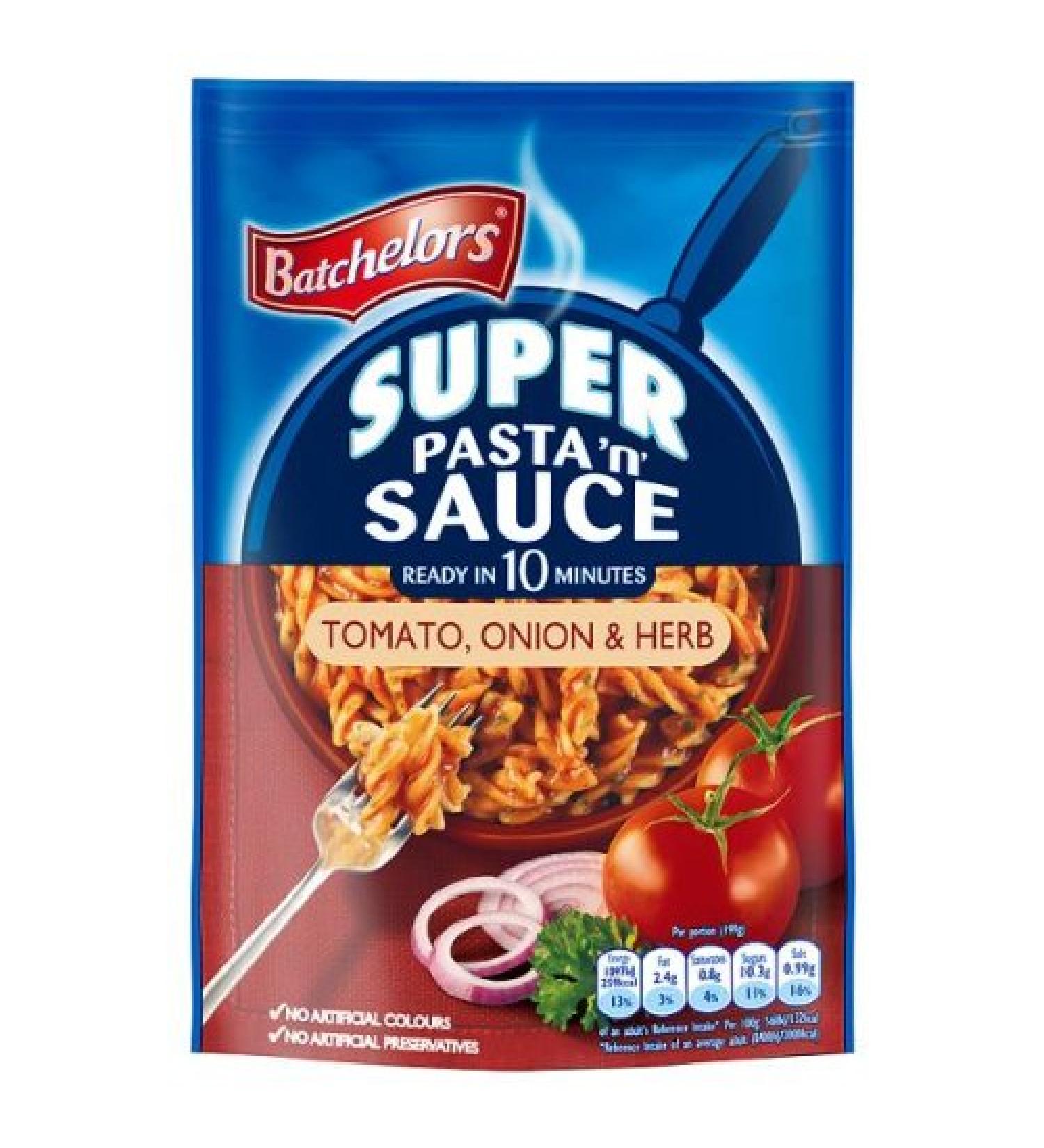 Batchelors Batchelors Super-Pasta 'n' Tomato Onion & Herb Sauce 128g (6 x 128g)