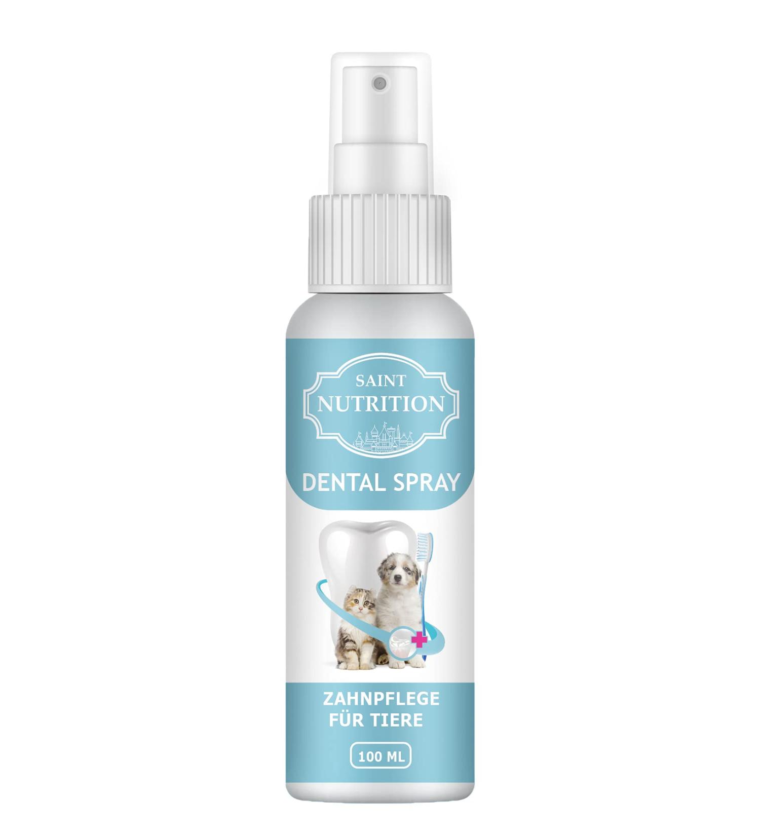 Saint Nutrition Dental Spray for Dogs & Cats | Dental Care Bad Breath Combat & Tartar Removal | 100 ml - Buy Online on GoSupps.com