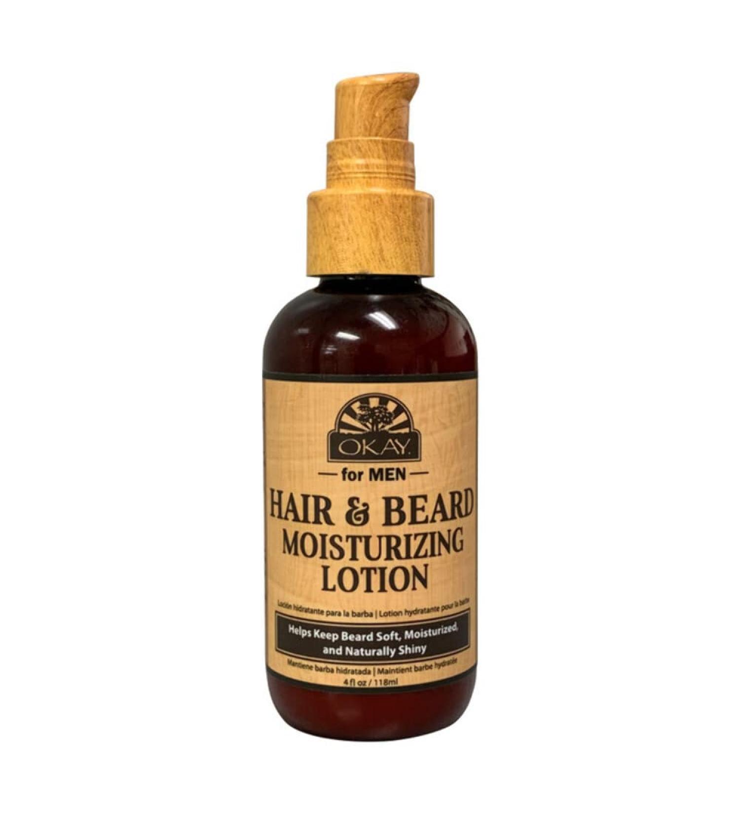 OKAY MEN BEARD and HAIR MOISTURIZING LOTION 4oz / 118ml