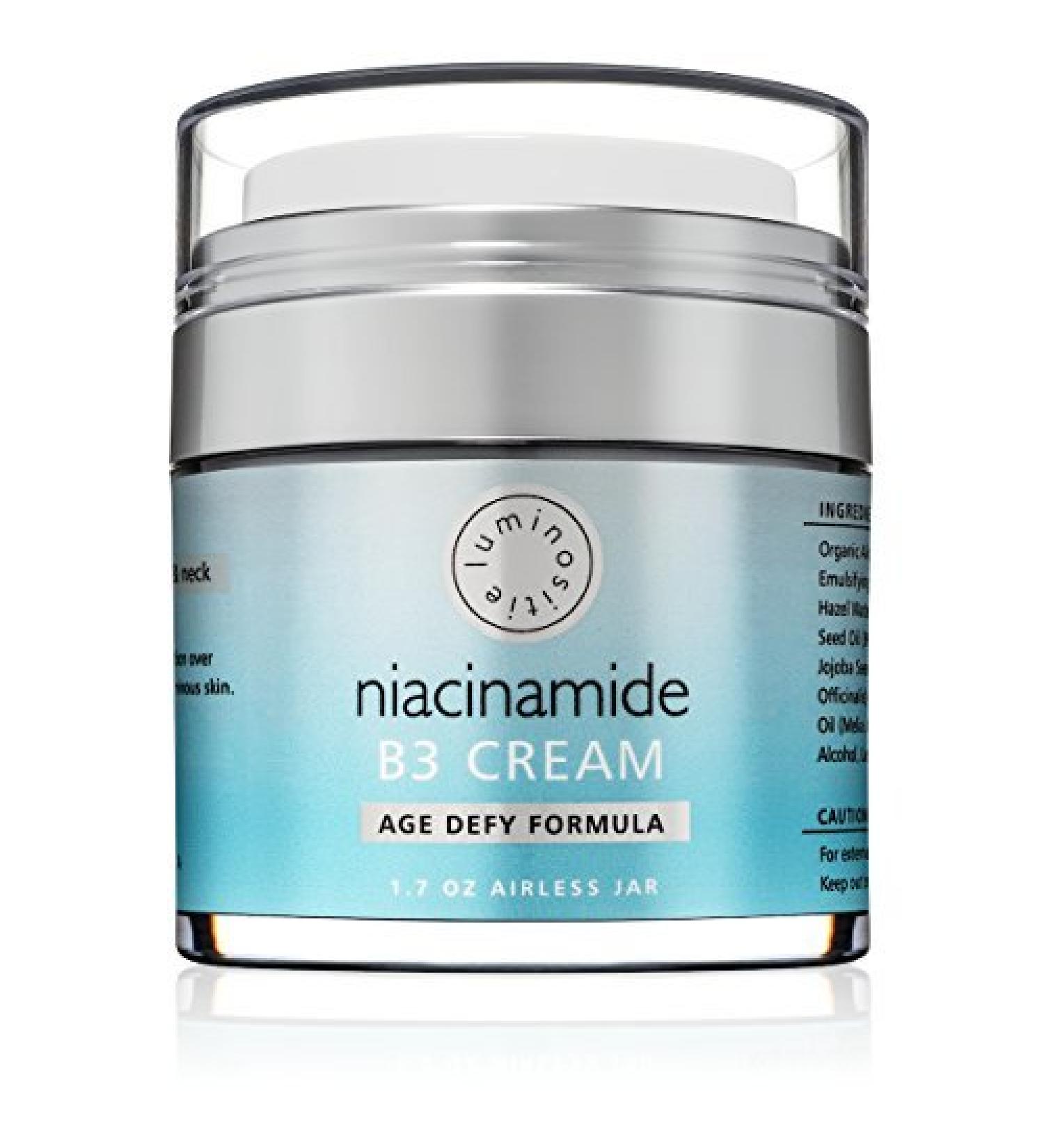 Niacinamide Vitamin B3 Cream Serum for Face & Neck - 1.7oz | Anti-Aging, Firms Skin, Reduces Wrinkles, Fades Dark Spots | Made in USA - Buy Online on GoSupps.com