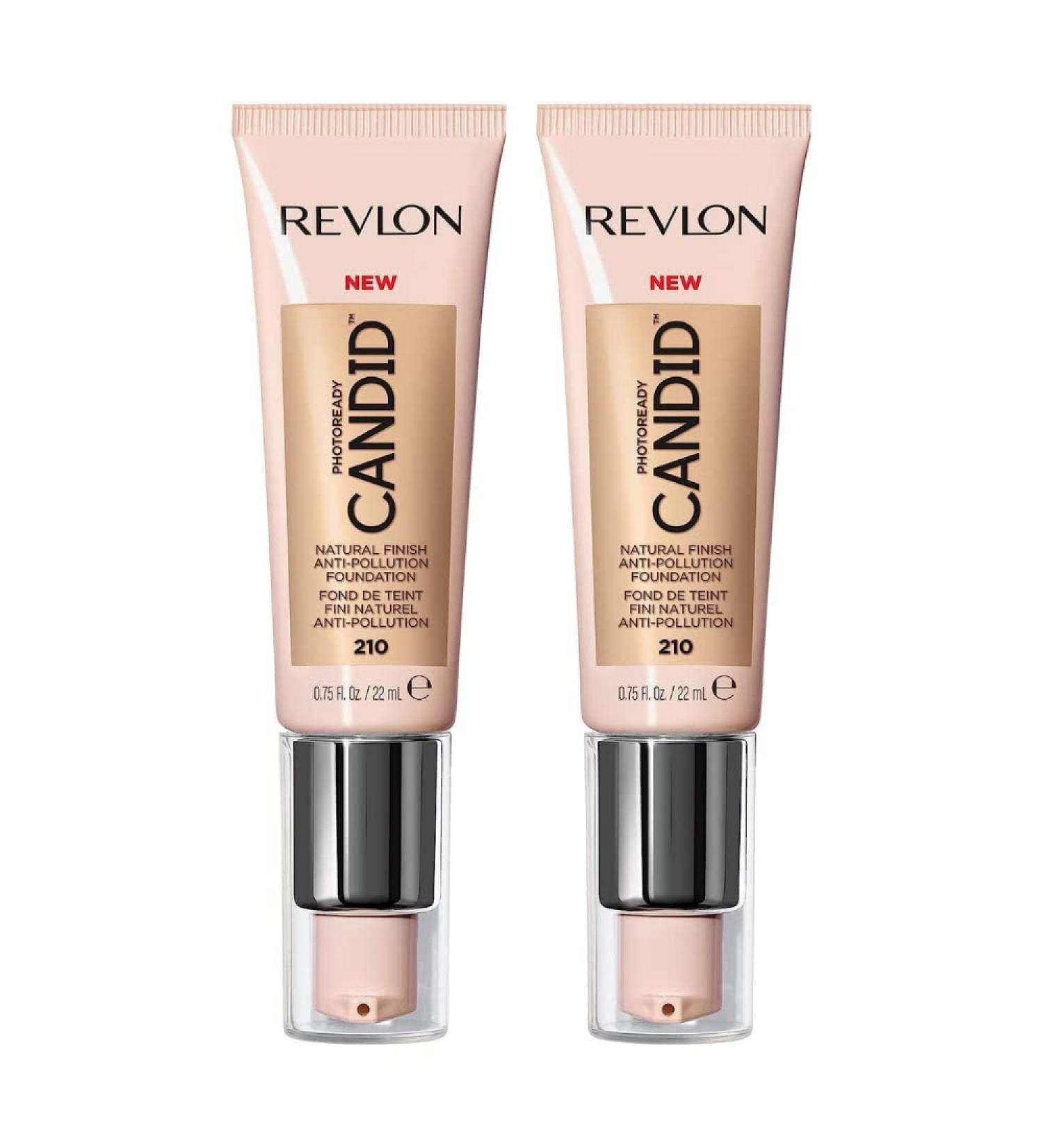 2 x Revlon Photoready Candid Natural Finish Foundation 22ml - 210 Natural Ochre