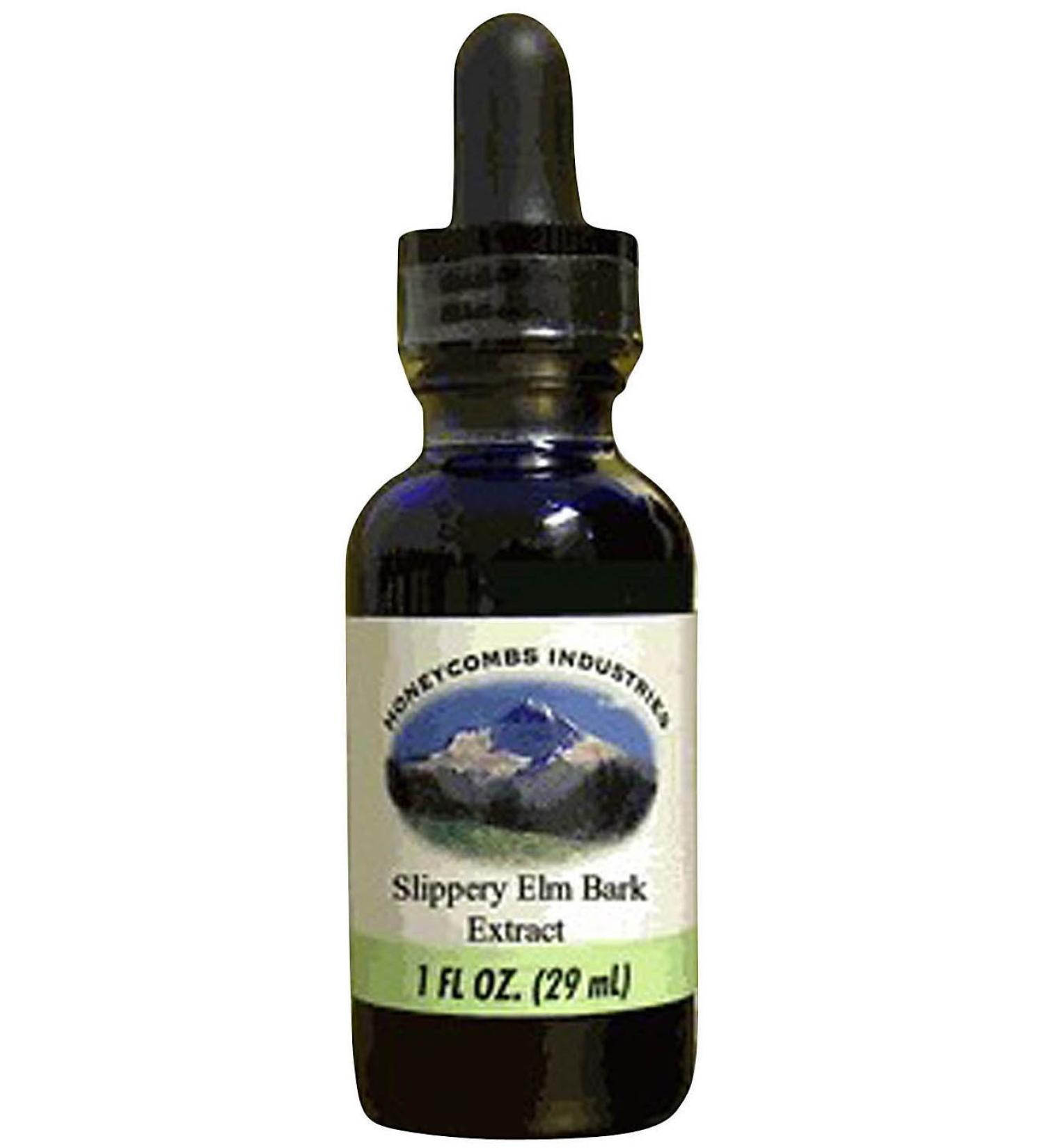 HoneyCombs Slippery Elm Herbal Digestive Respiratory and Urinary Tract Support Alcohol-Free Liquid Extract 1 Count (Pack of 1)