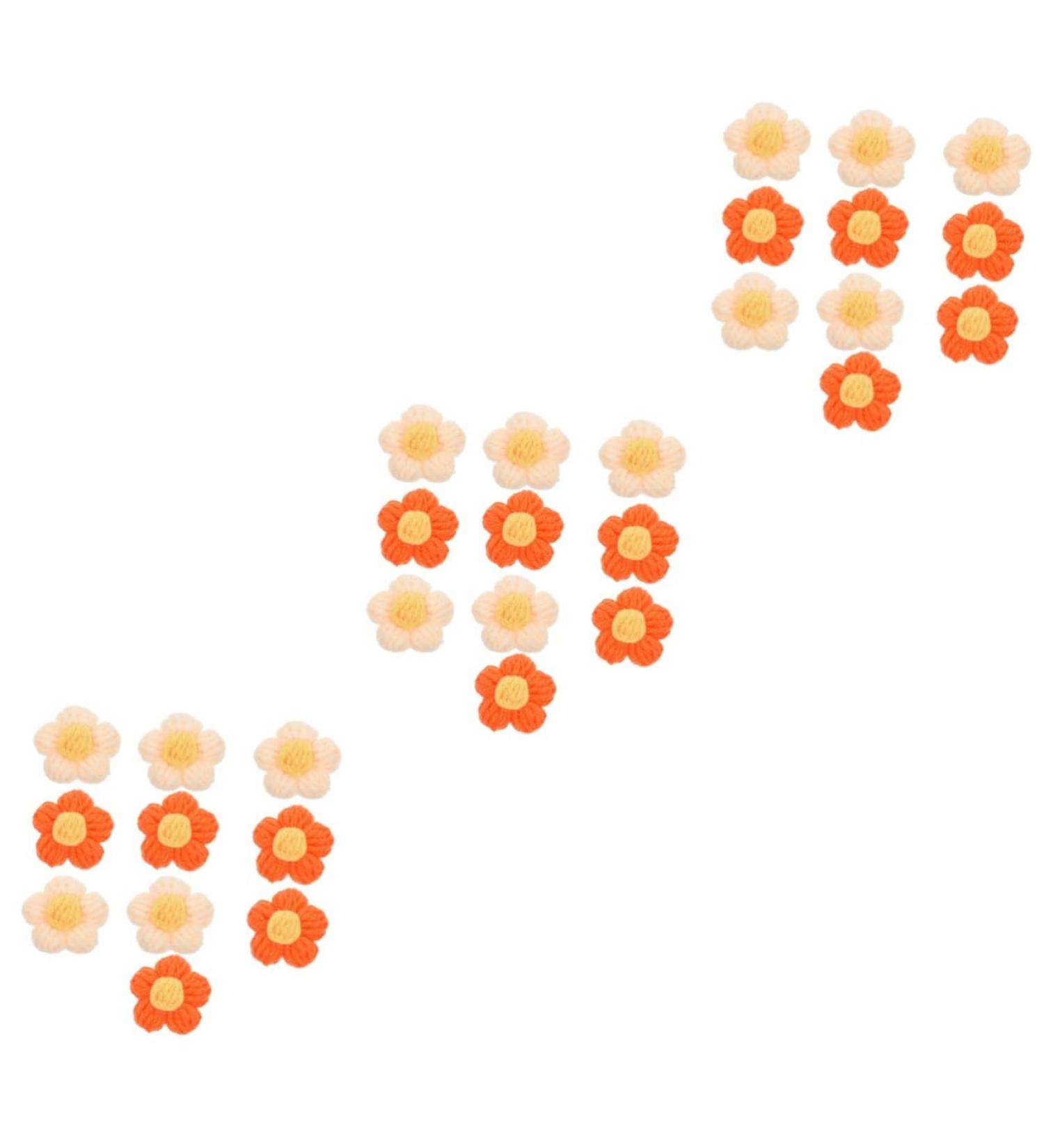 Tofficu Floral Brooch Pin 30 Pcs Hairpin Accessories Crochet Hook Hair Accessories for Kids Diy Flower Charm Wedding Toddler - Buy Online on GoSupps.com