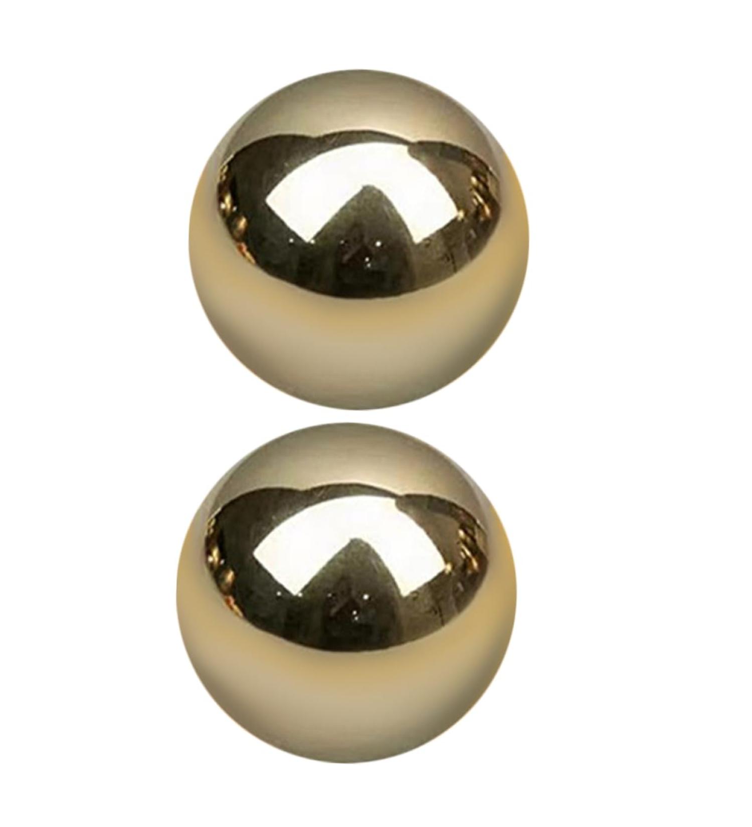 Homsfou Brass Baoding Fitness Balls - 2 Pack Gymnastics & Massage Hand Rolling Balls for Enhanced Relaxation & Recovery - Buy Online on GoSupps.com