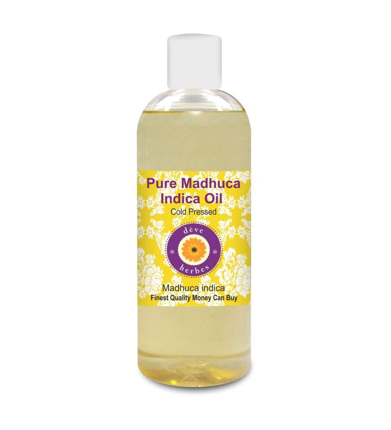  Deve Herbes Deve Herbs Pure Madhuca Indica Oil (Madhuca indica) Natural Therapeutic Grade Cold Pressed 200 ml - Buy Online on GoSupps.com