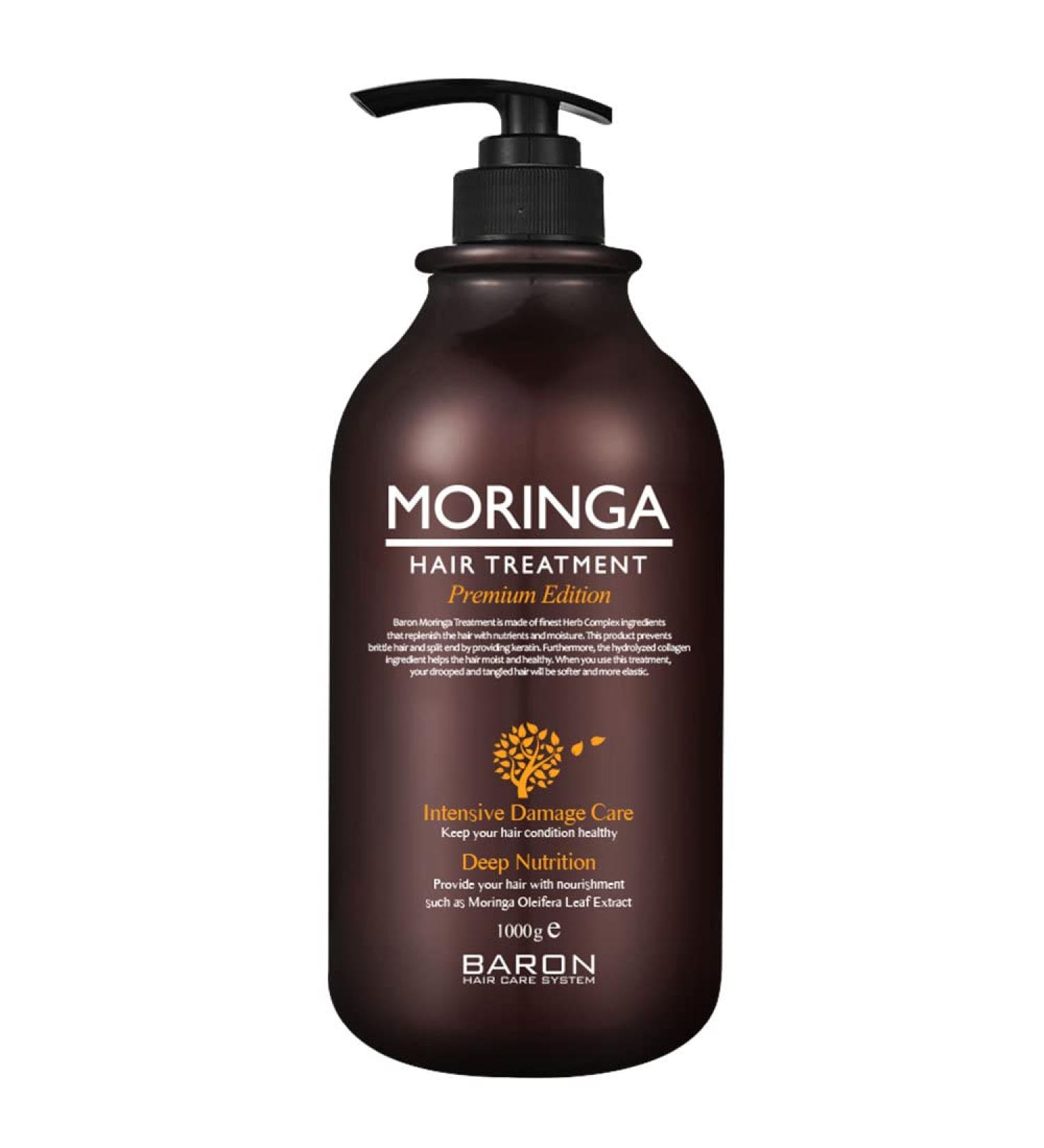 BARON MORINGA Hair Treatment Premium Edition 1000ml 33.9 fl oz - For Dry and Damaged Hair