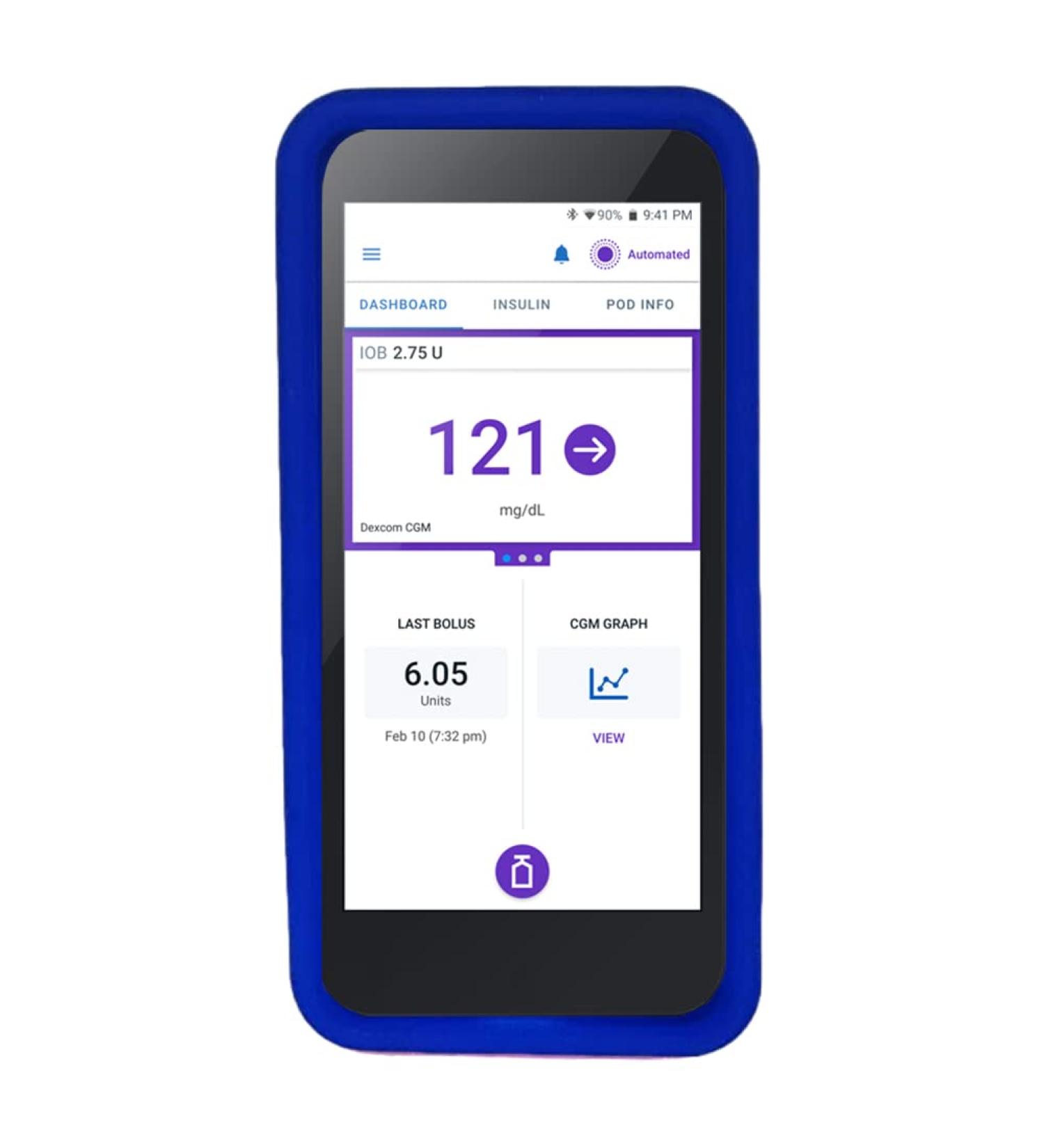 Omnipod 5 Gel Skin Case - Blue Soft Silicone Cover for Omnipod 5 Device - Buy Online on GoSupps.com