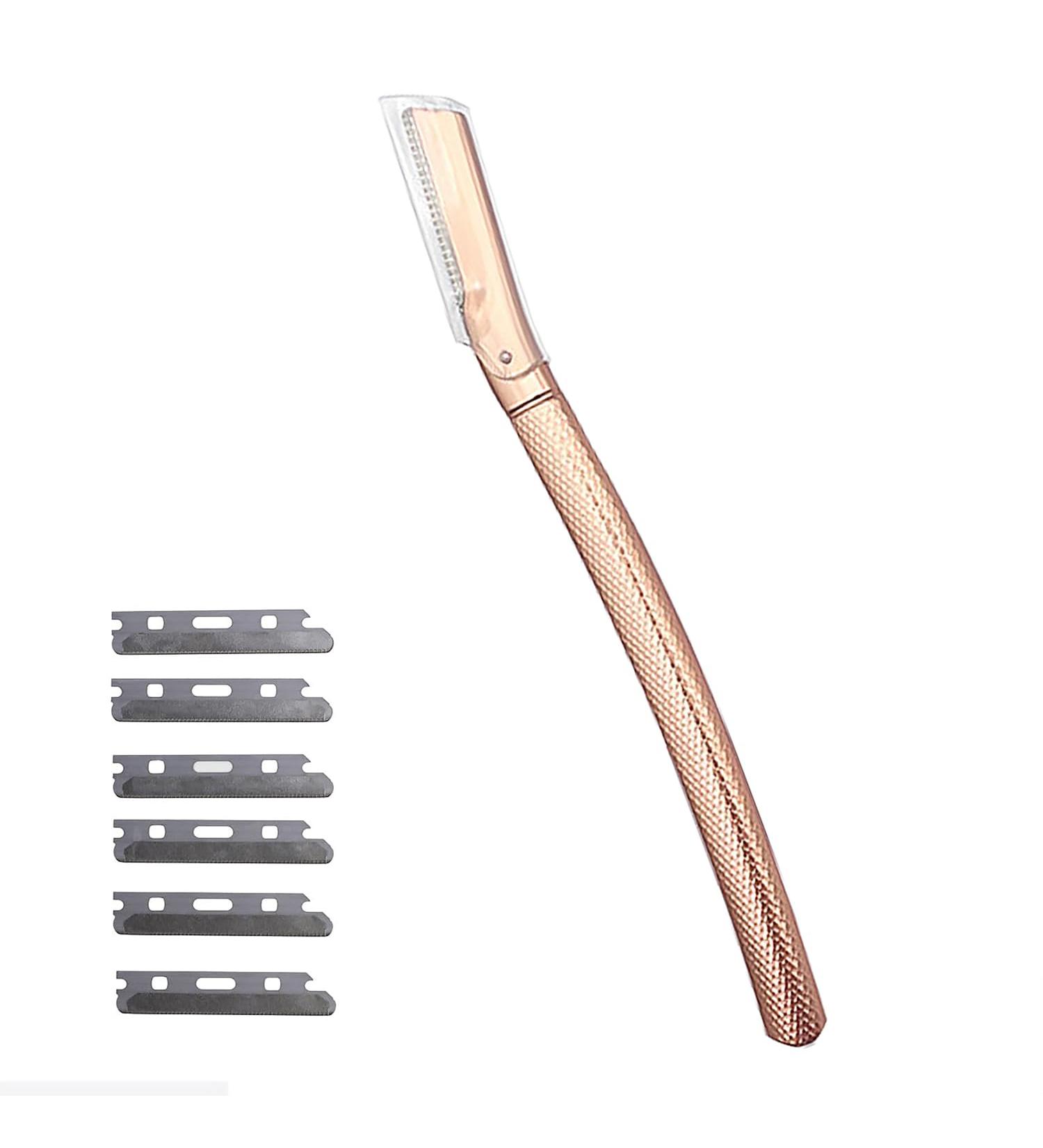Yoezuo Eyebrows Shaver | 6-Blade Reusable Facial Razor for Men & Women | Rose Gold Eyebrow Razor - Buy Online on GoSupps.com