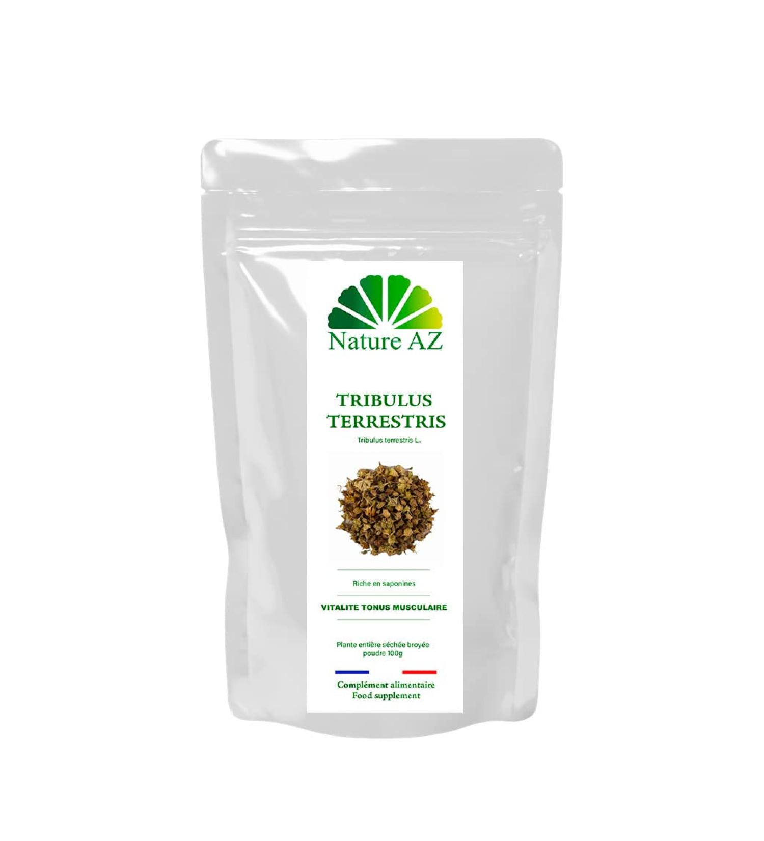 Tribulus Terrestris Powder Bag 100g | Natural Plant 40% Saponins | Men Women Sports Muscle Tone | Made in Occitania - Buy Online on GoSupps.com