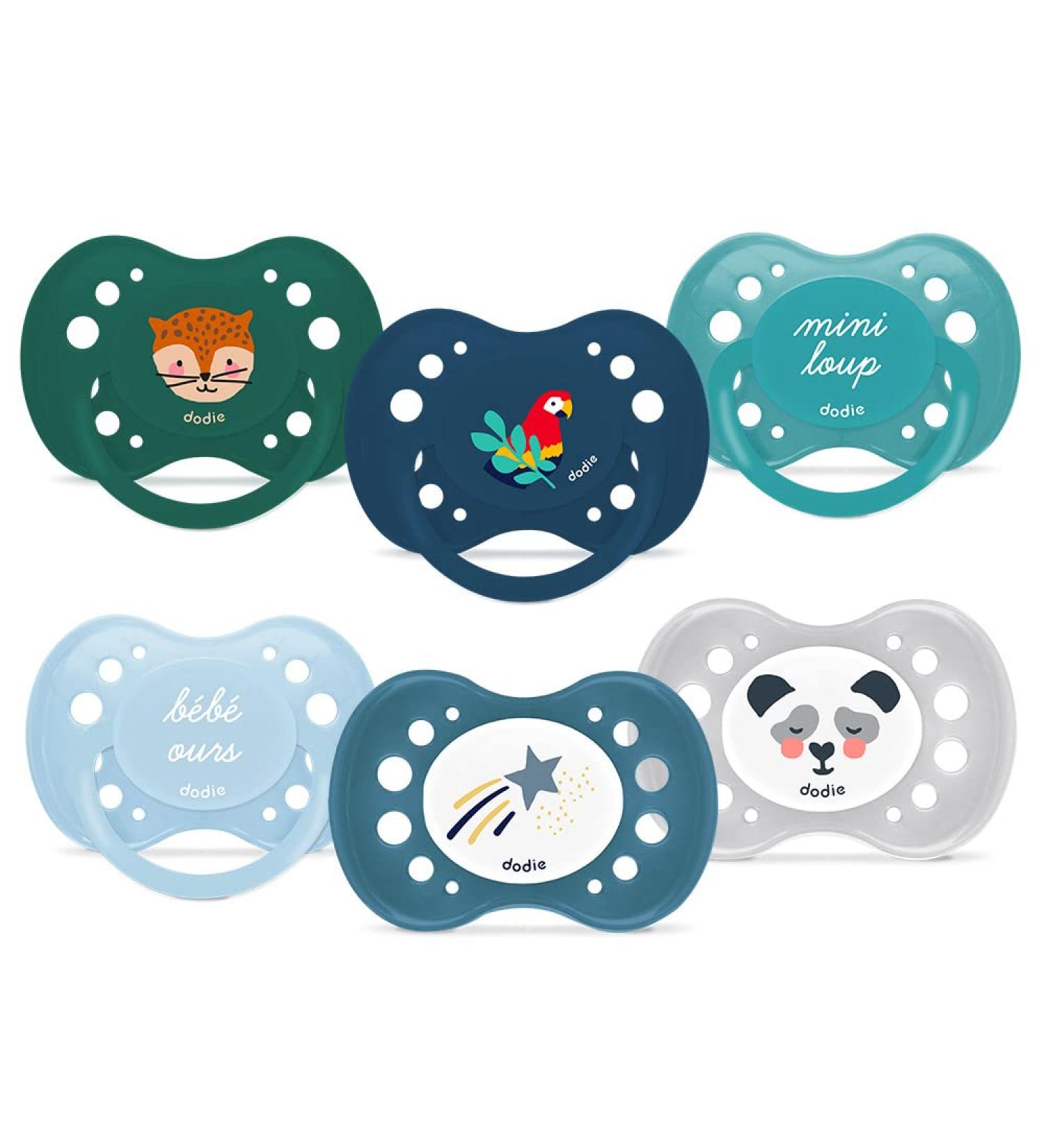 Dodie Anatomical Pacifiers for Boys - BPA Free Durable 6 Pack for 18 Months+ - Perfect for International Shipping - Buy Online on GoSupps.com