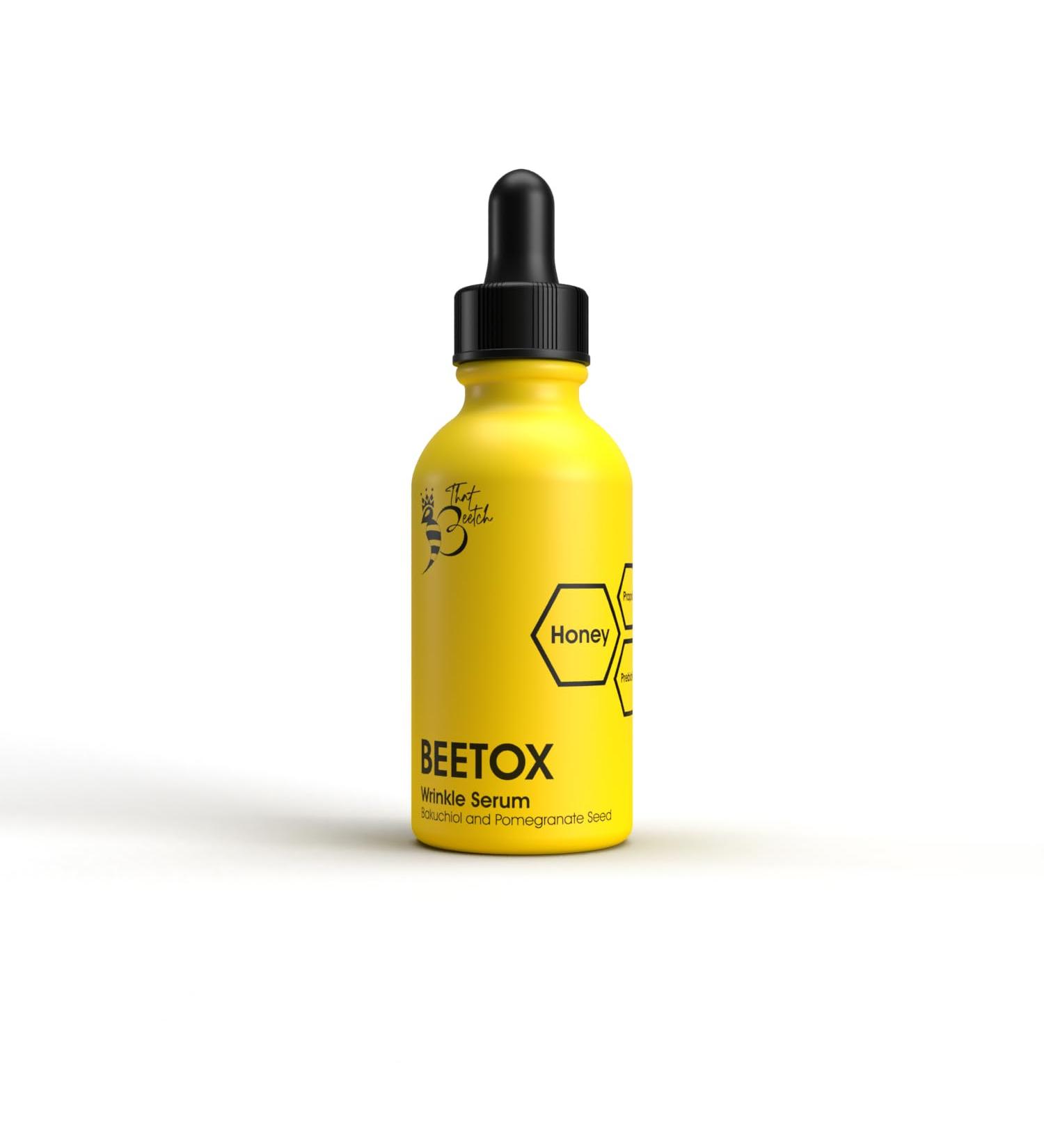 Beetox Wrinkle Serum 30ml Anti-Aging Natural Formula with Honey Propolis Bakuchiol & Pomegranate Ideal for Sensitive Skin Dark Spots & Even Tone - Buy Online on GoSupps.com