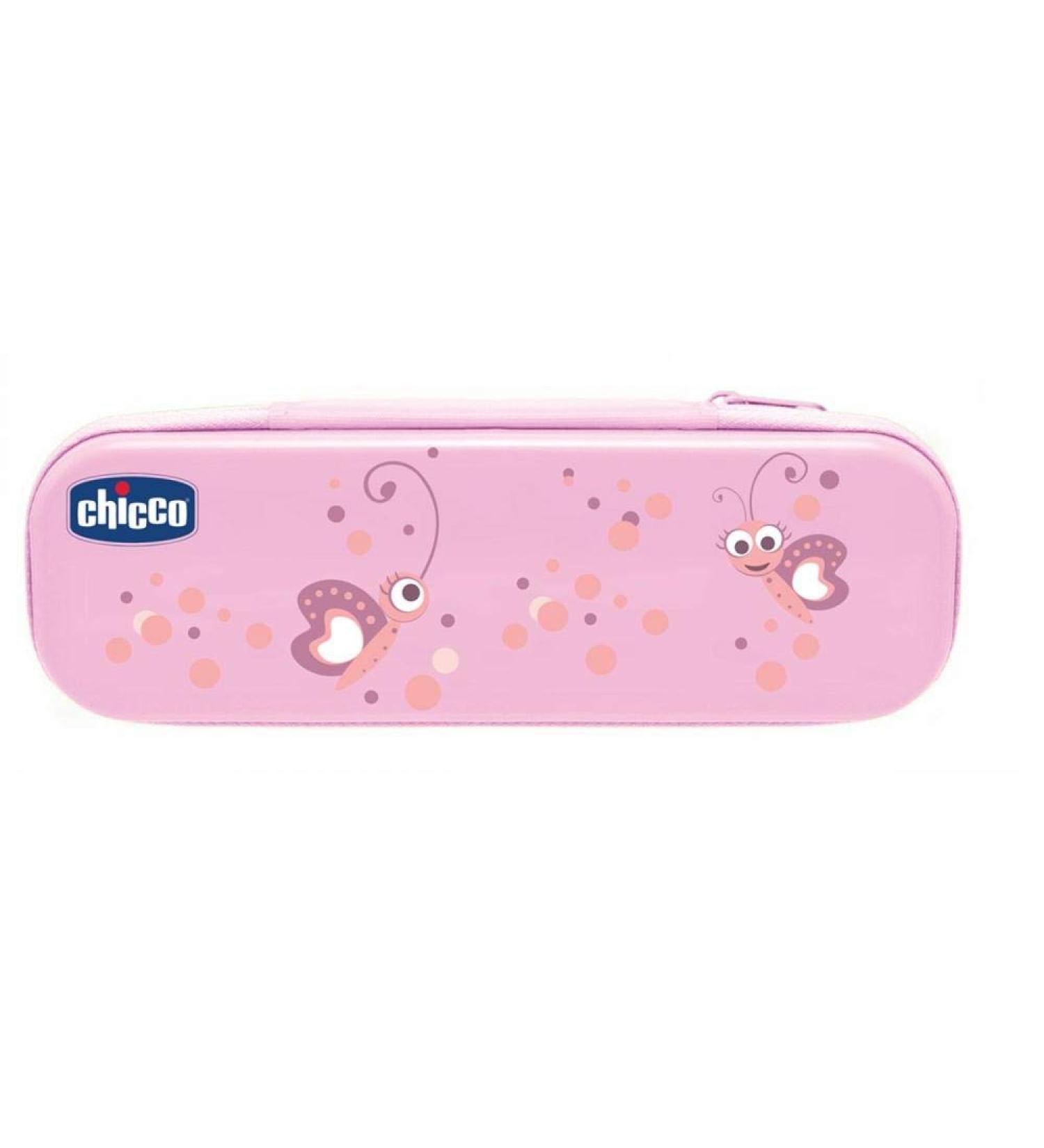 Chicco Oral Set: Pink Toothbrush & Strawberry Fluoride Toothpaste for Kids - Shop Internationally! - Buy Online on GoSupps.com