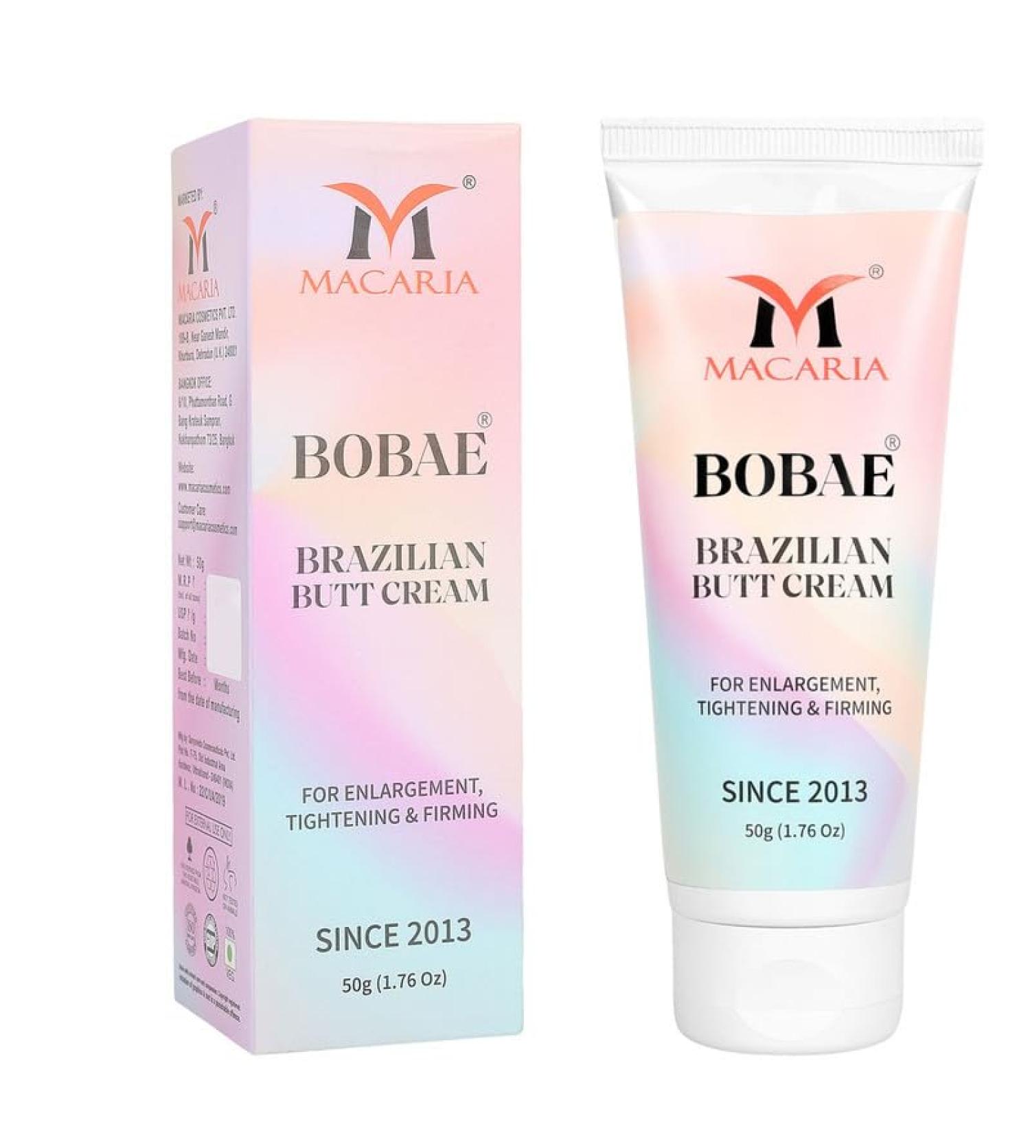MACARIA Bobae Brazilian Butt Booty Cream for bigger Butt Booty fast for women 1.76 Ounce (Pack of 1)