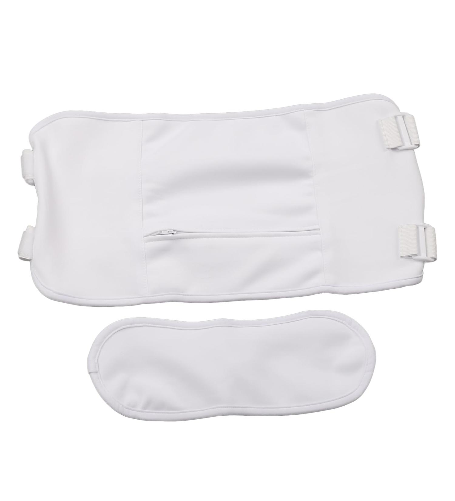 Reusable Castor Oil Compress Wrap Set | Washable Waist & Neck Relief | Premium White Comfort - Buy Online on GoSupps.com