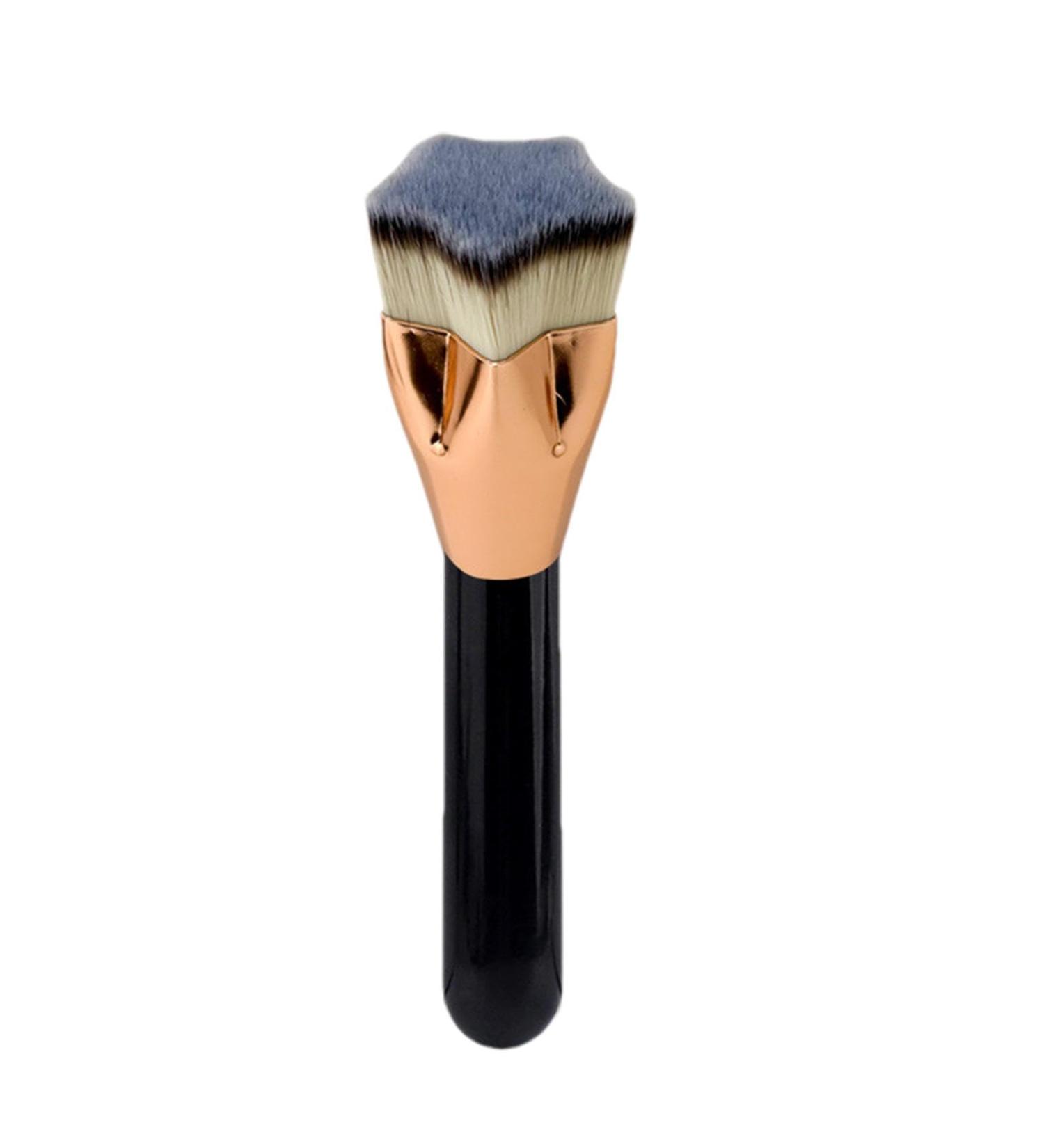 Make Up Brush Five-pointed Foundation Brush Flat Top Cosmetic Brush With Wooden Handle Makeup Brush For Face And Body With Sensitive Skin - Buy Online on GoSupps.com