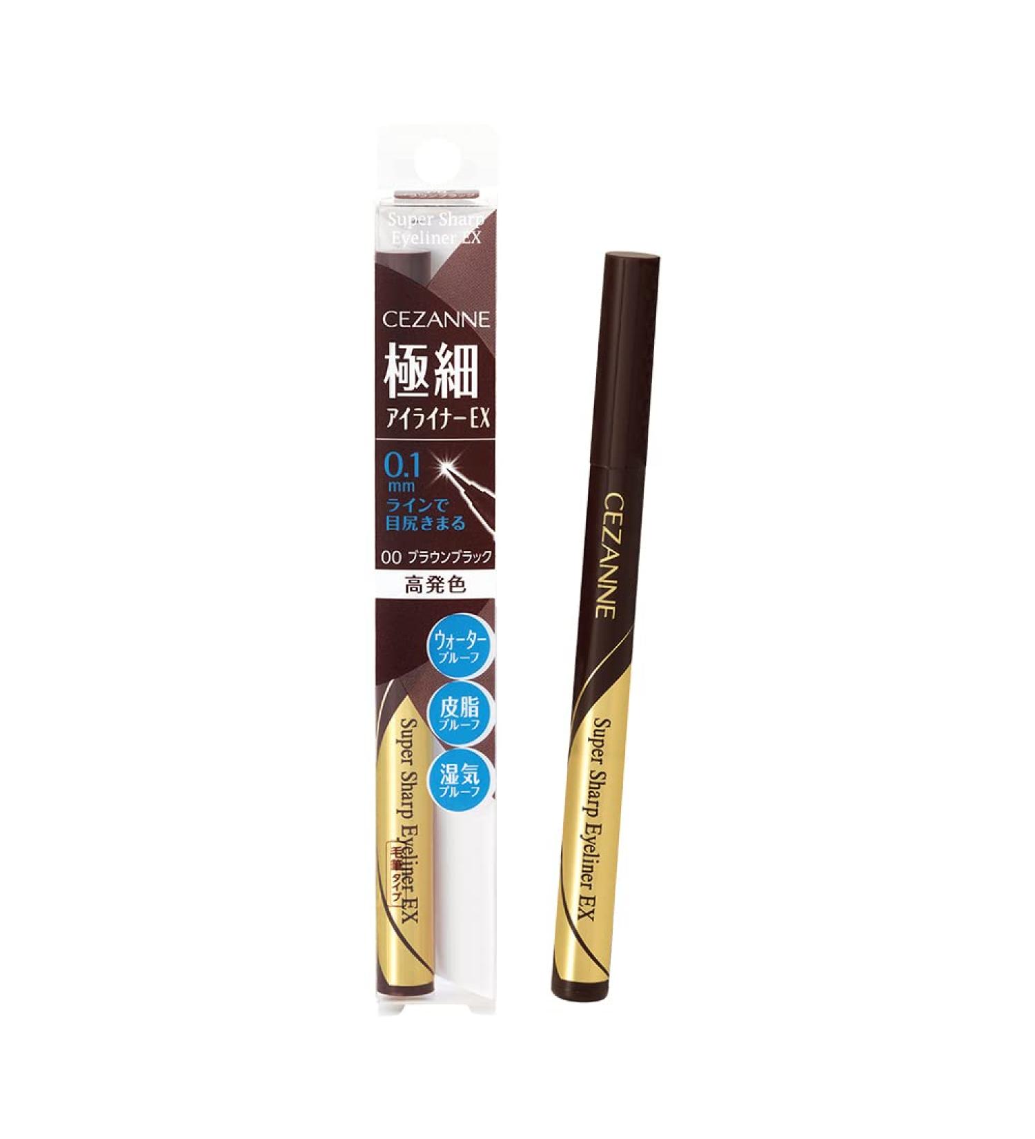 Cezanne Super Sharp Eyeliner EX - Brown Black | International Shipping Available - Buy Online on GoSupps.com