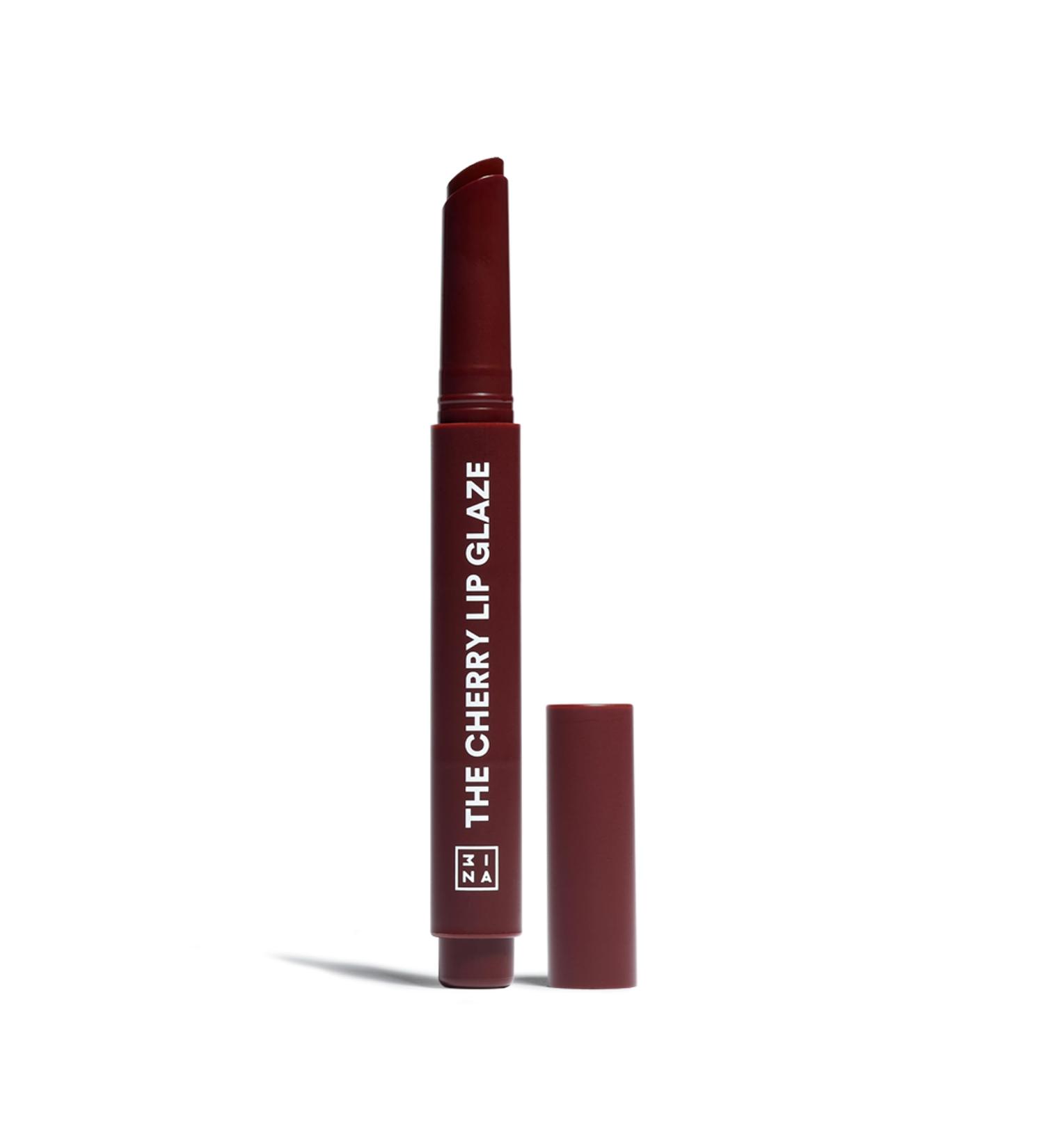 3INA MAKEUP - The Cherry Lip Glaze - Dark Cherry Latex Lipstick - Lipstick with Raspberry Seed Oil and Vitamin E - Creamy Formula - Vegan - Cruelty Free - Buy Online on GoSupps.com