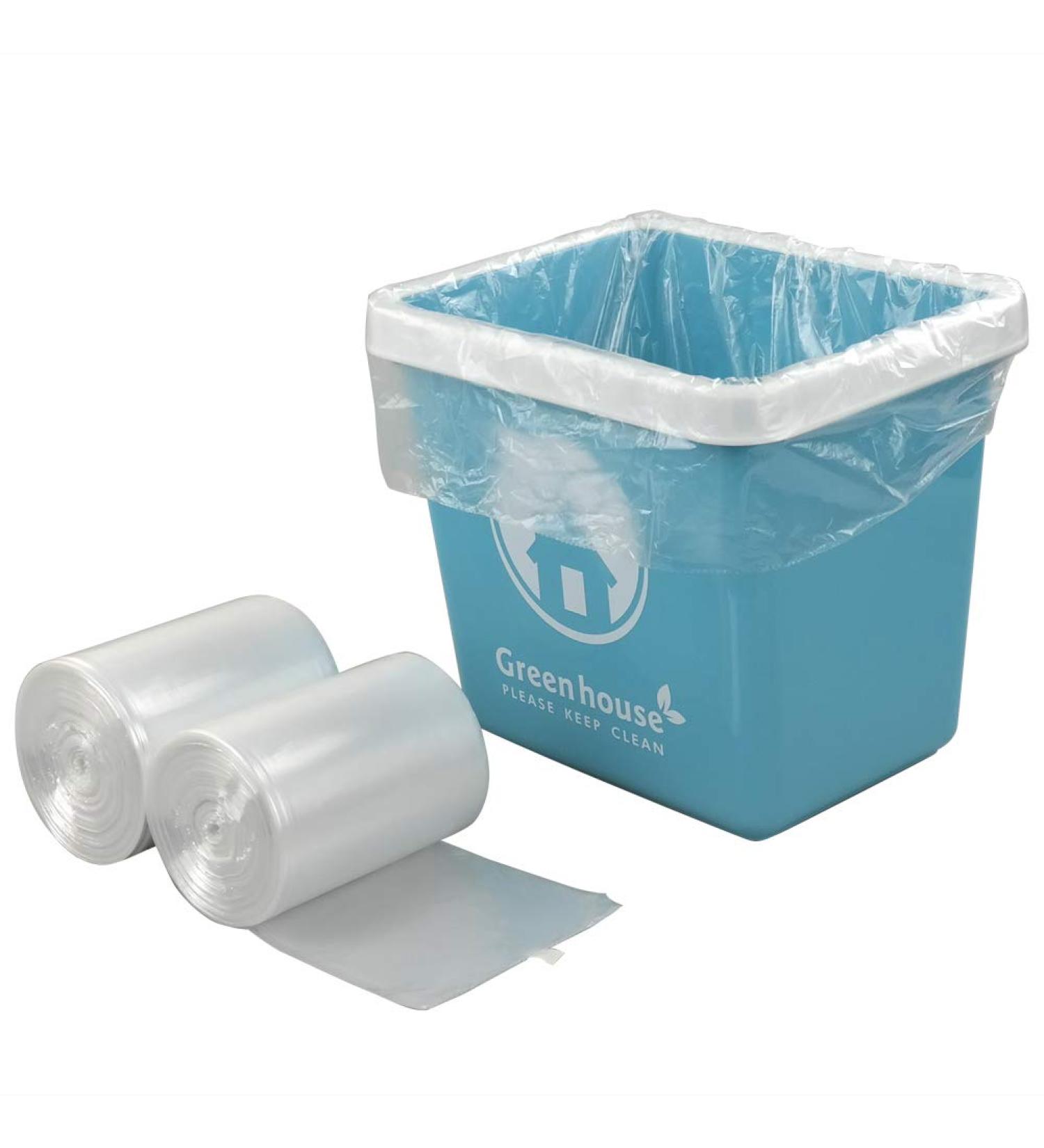 Yubine 1.5 Gallon Clear Trash Bags Small Garbage Bags for Office Bathroom 220 Bags - Buy Online on GoSupps.com