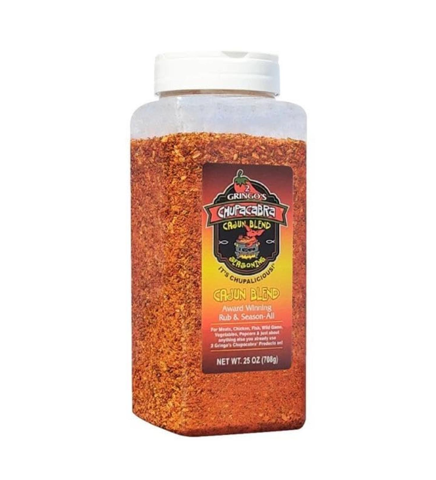 2 Gringos Meat Rub & Seasoning 25oz Bottle Select Flavor (Cajun Blend)