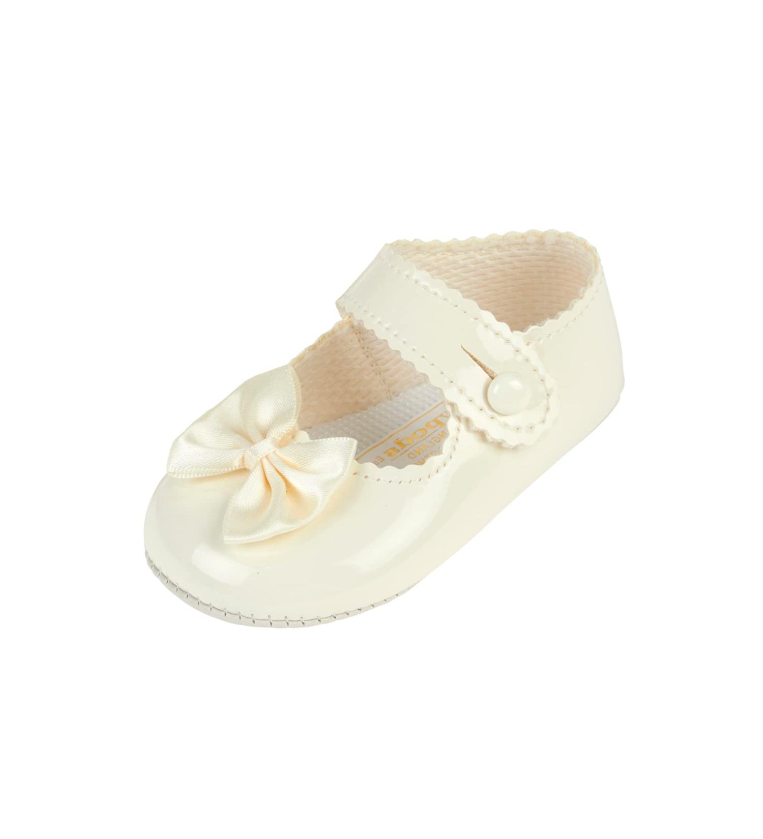 Early Days Baypods Baby Shoes for Girls | Soft Soled Pre Walker Shoes | Made in England | Ivory Patent | 0 UK Child - Buy Online on GoSupps.com