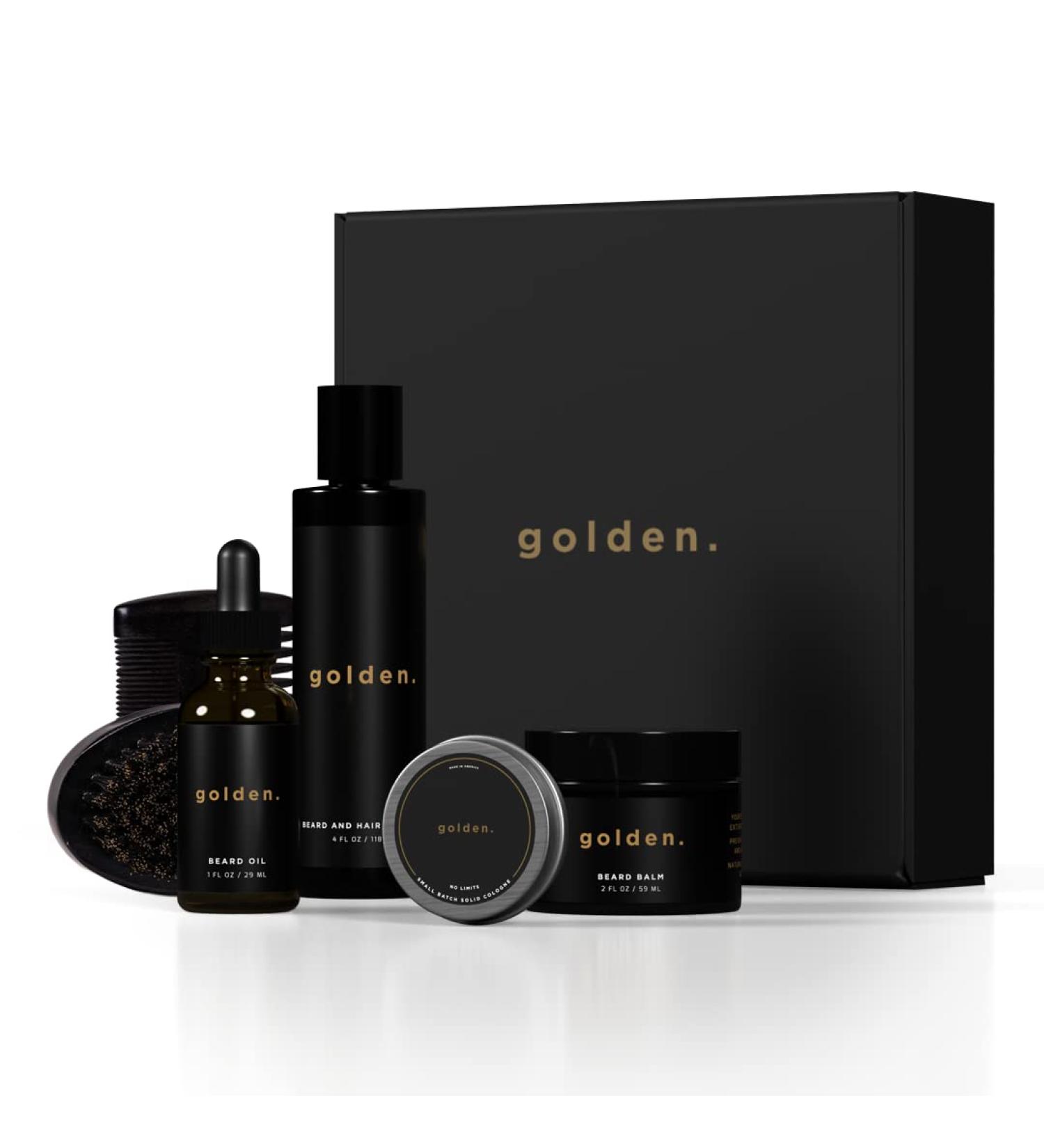Pure & Organic Ultimate Beard Growth Bundle for Men | Beard Oil, Balm, Shampoo & Solid Cologne Set | Made in USA | Trusted by 50K+ Customers - Buy Online on GoSupps.com