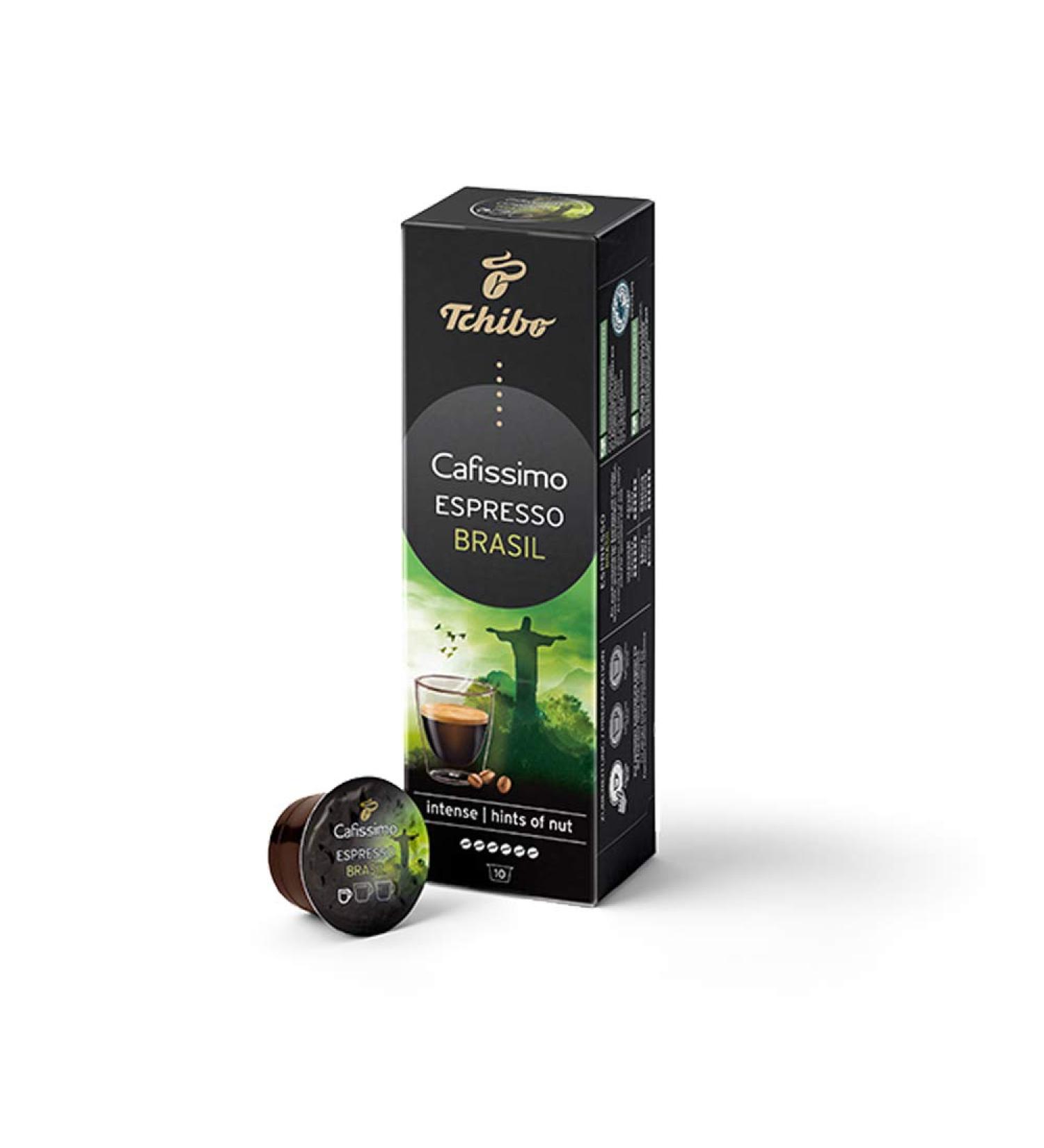 Tchibo Cafissimo Espresso Brasil Coffee Capsules - Fair Trade & Sustainable Espresso (10 Pieces) - Buy Online on GoSupps.com