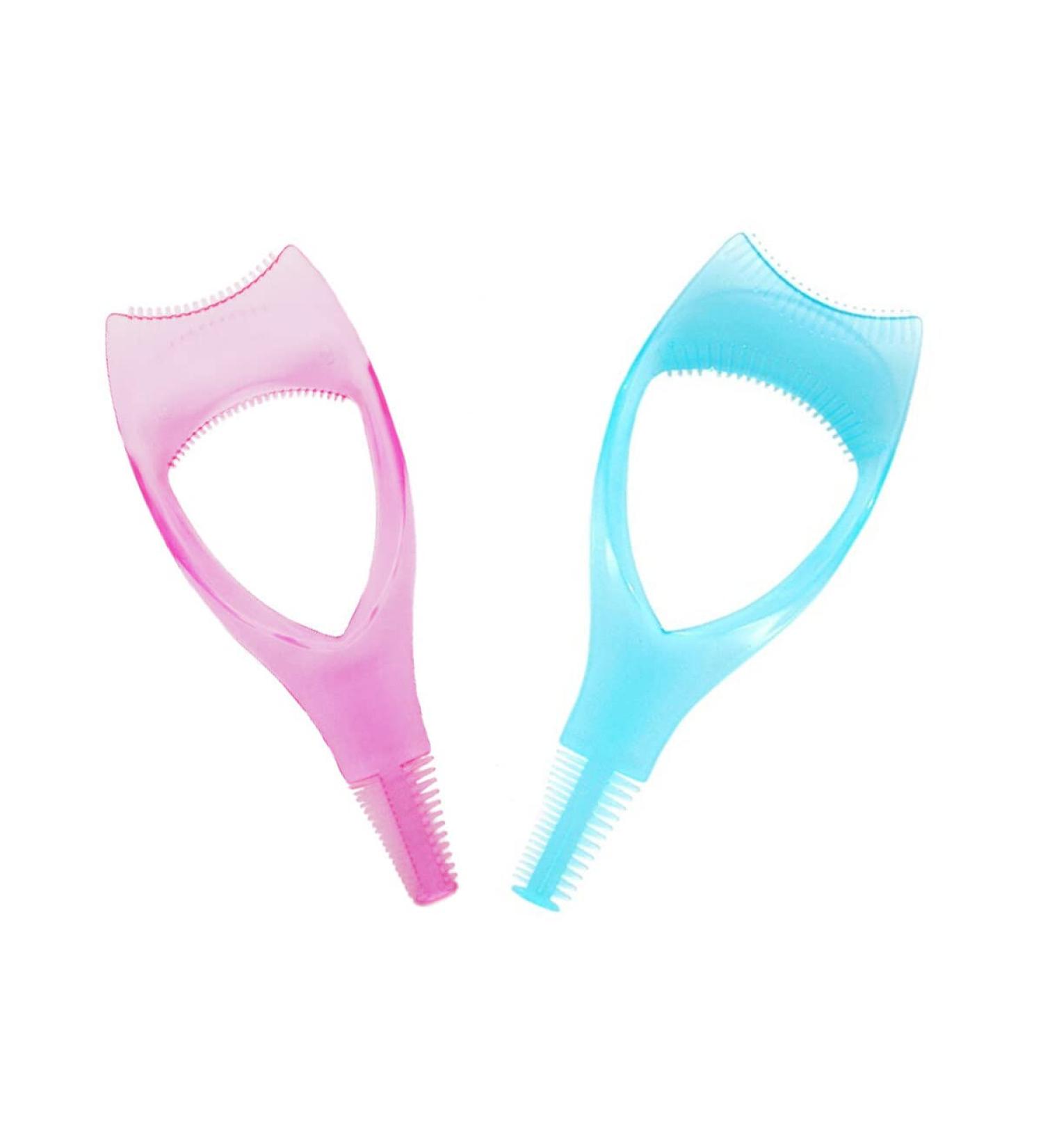 2Pcs Mascara Shield Makeup Eyelash Tool Upper Lower Eye Lashes Protector Applicator Guide Helper With Eyelash Comb - Buy Online on GoSupps.com