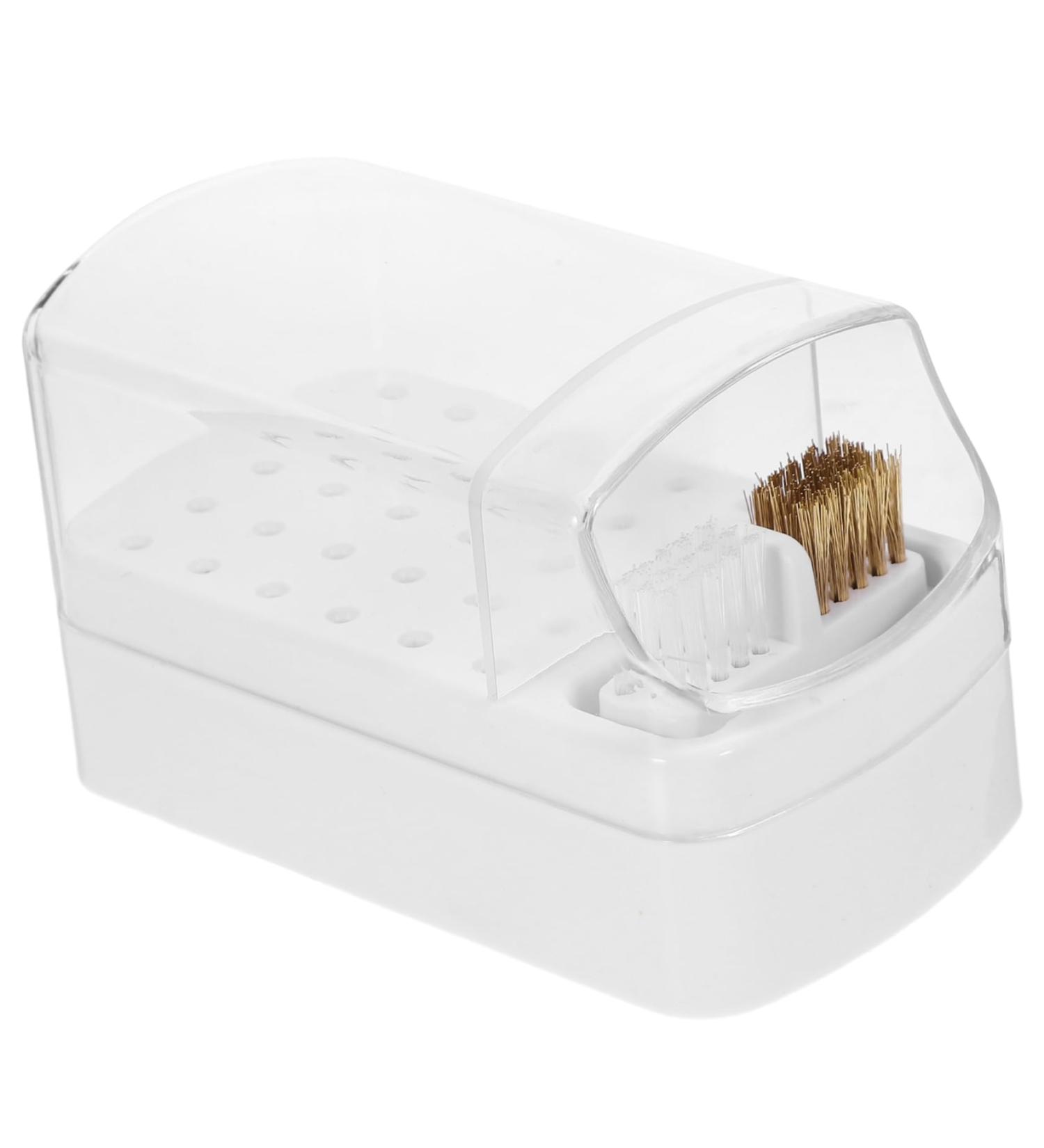 Ipetboom Box Nail Drill Bits Organizer Nail Bit Holder Nail Art Polishing Head Organizer Nail Storage Organizer Drill Bit Holder Storage Rack Split Type Plastic White 12.00X6.30X6.00CM White - Buy Online on GoSupps.com