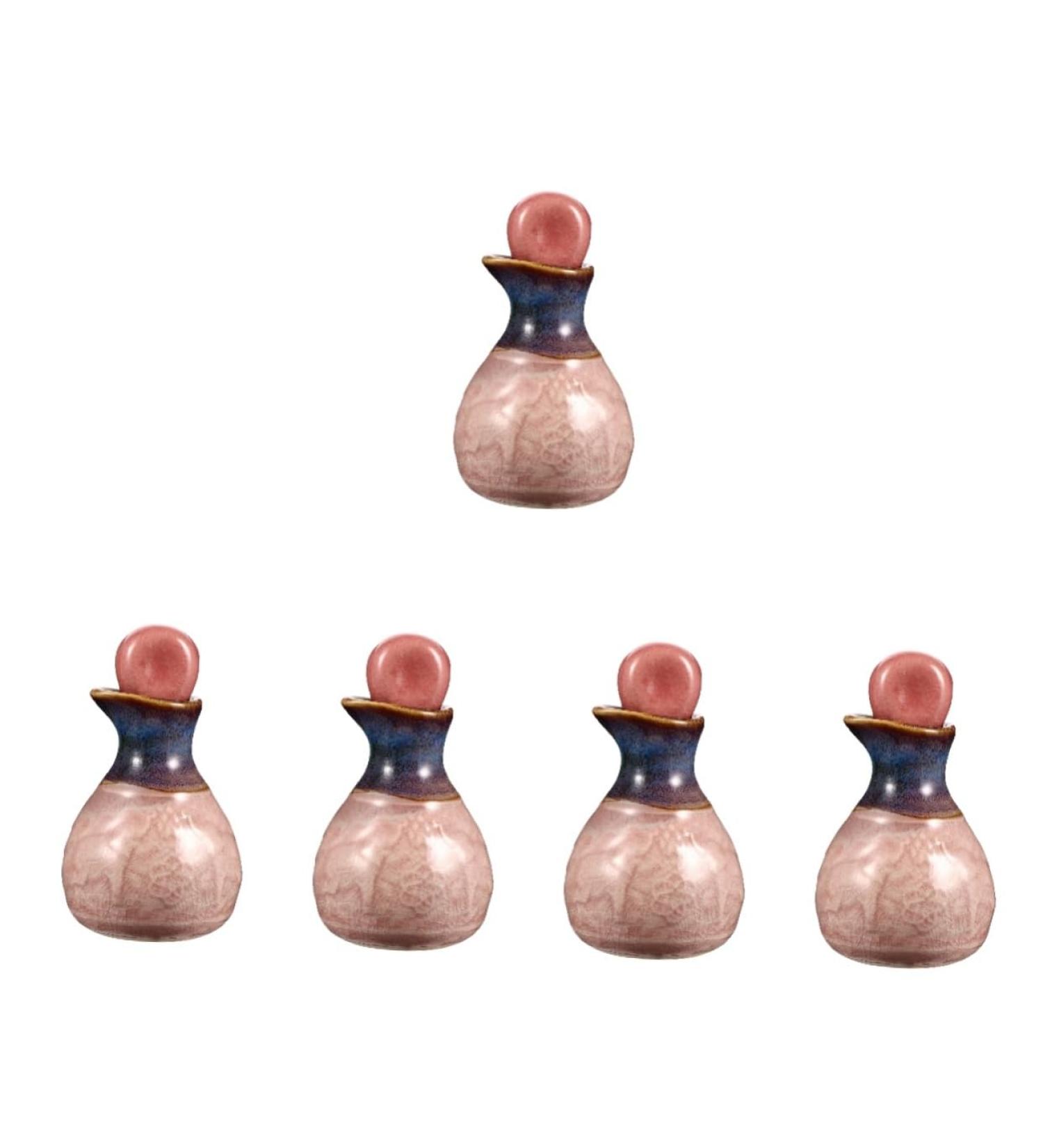 FRCOLOR 5 Sets Aromatherapy Bottle Storage Ceramic Essential Oils Spice Dispenser Perfume Diffuser Dropper Bottle Decorative Bottle Cosmetic Bottle with Essential Oils Sauce - Buy Online on GoSupps.com