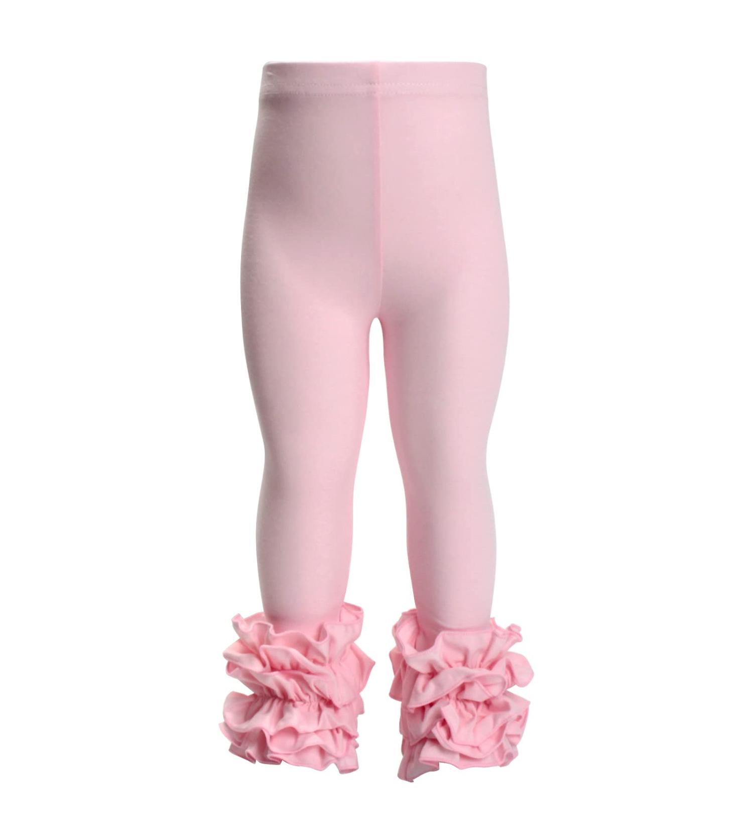 Hoolchean Girls Cotton Ruffle Leggings - Slim Pink (5-6 Years) - Buy Online on GoSupps.com