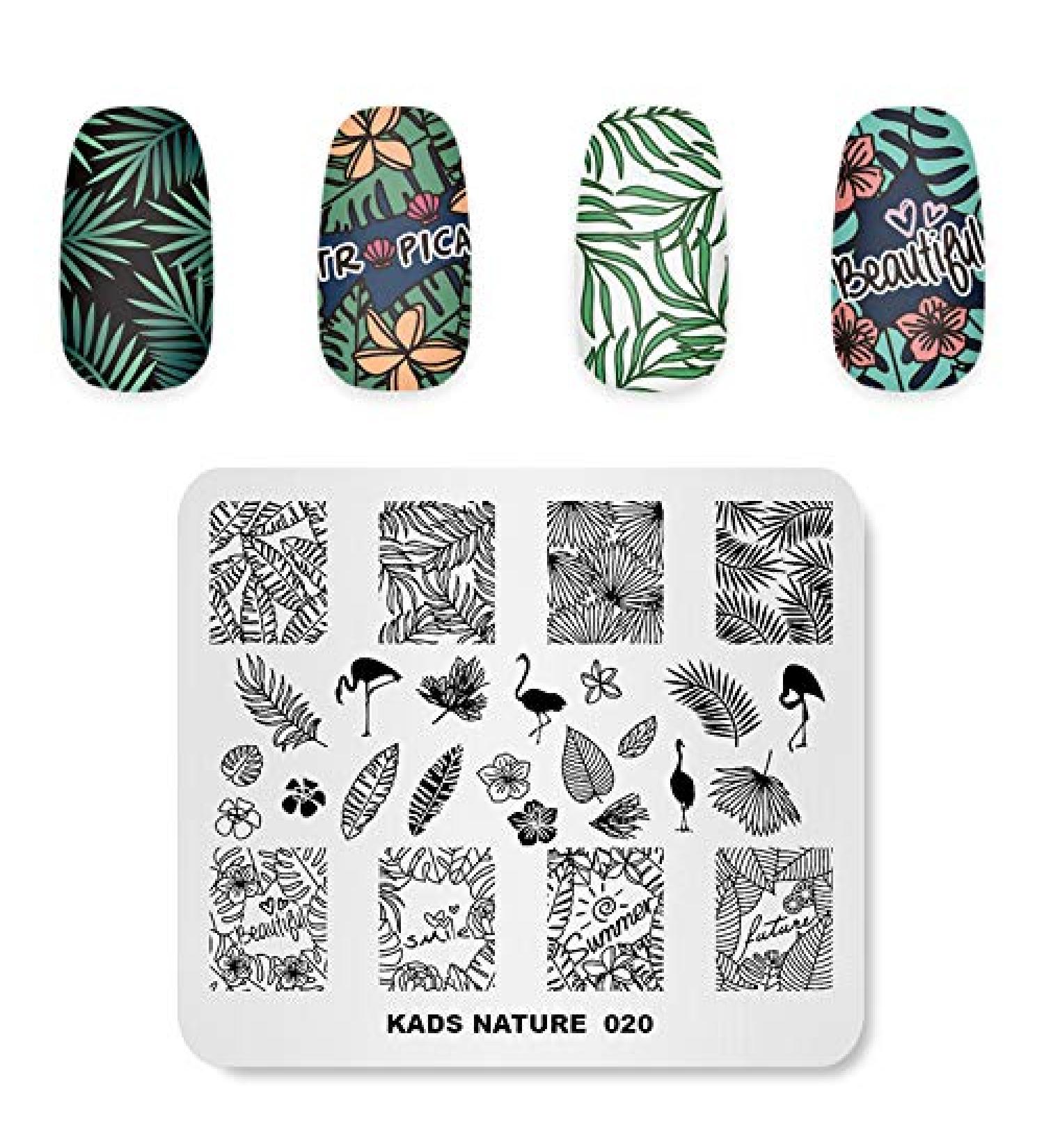 KADS Nail Stamping Plate Flamingo Design for DIY Nail Art - NA020 - Buy Online on GoSupps.com