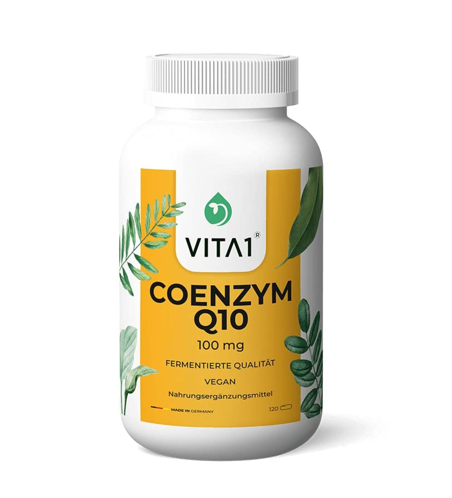 Vita1 Coenzyme Q10 - 100 mg Vegan Capsules | 120 Natural Capsules 4-8 Month Supply No Flavors or Dyes | International Shipping - Buy Online on GoSupps.com