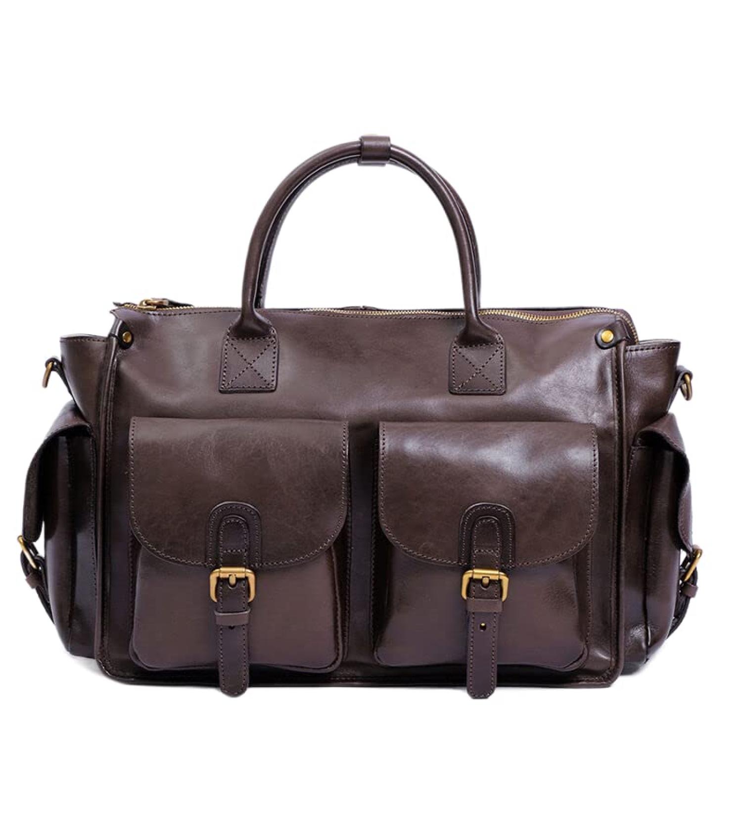 Inkiru Jogujos Brown Retro Leather Motorcycle Bag | Large Capacity 8575 - Buy Online on GoSupps.com
