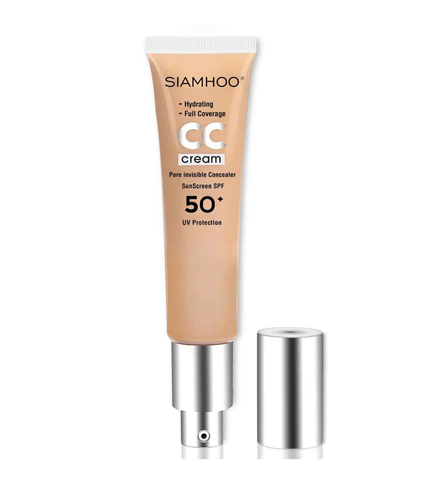 Siamhoo CC Cream Foundation SPF 50+ Full Coverage Makeup 1.58 fl.oz (Medium) - Buy Online on GoSupps.com