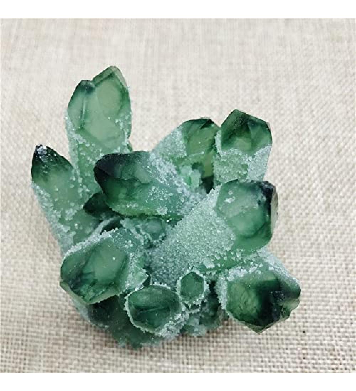 Natural Crystal Rough Natural Crystal Natural Green Ghost Phantom Quartz Crystal Cluster Rock Stones and Crystals Specimen Home Decor - Buy Online on GoSupps.com