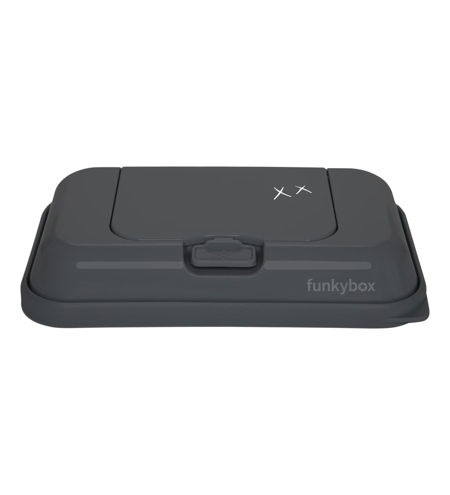 Storage box for wet wipes beautiful design & perfect function unisex long -lasting fresh and easy operation (to go dark gray - XX)